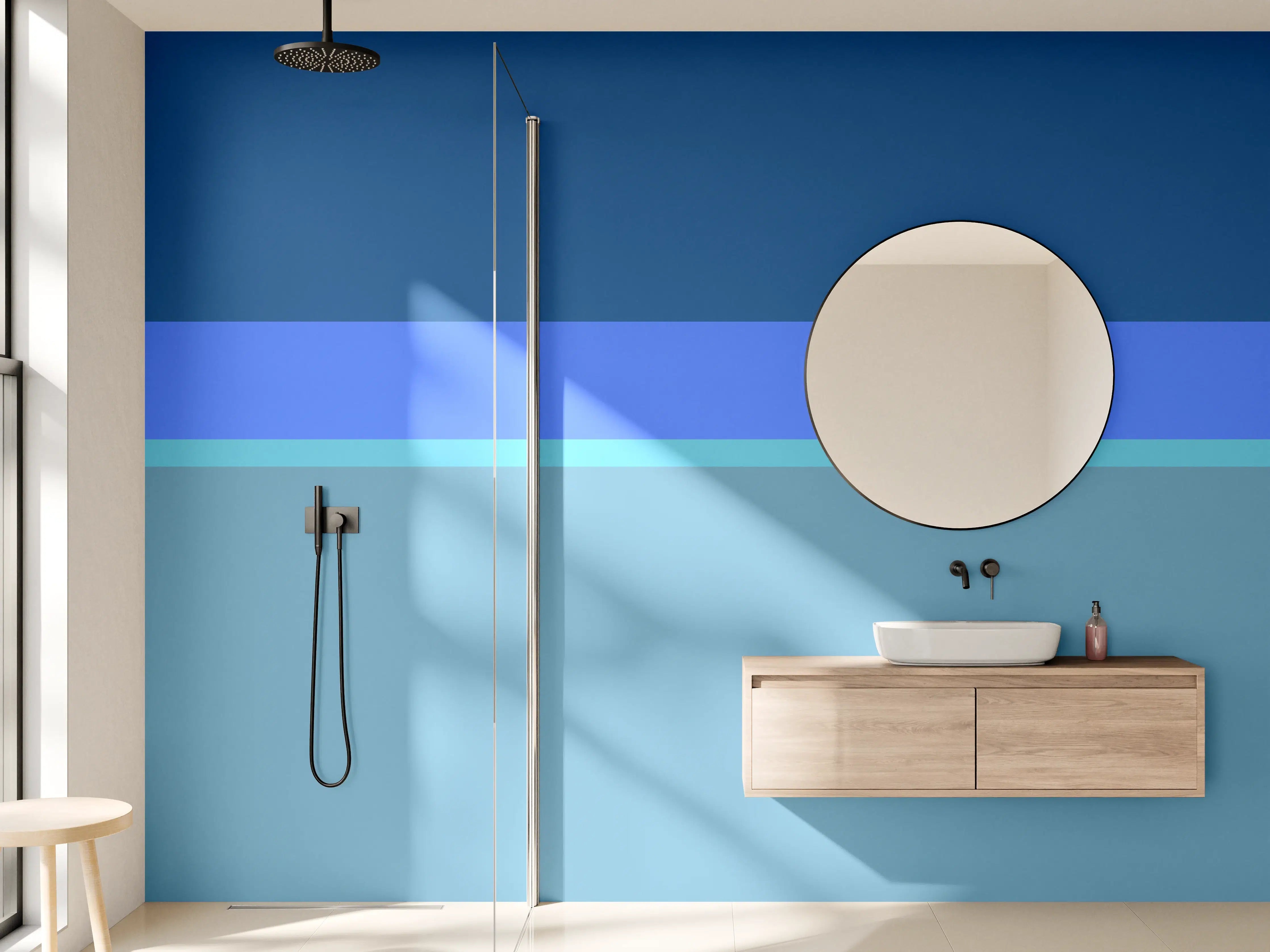 Wandverkleidung Bad - The Blues - Horizontal - Cornflower