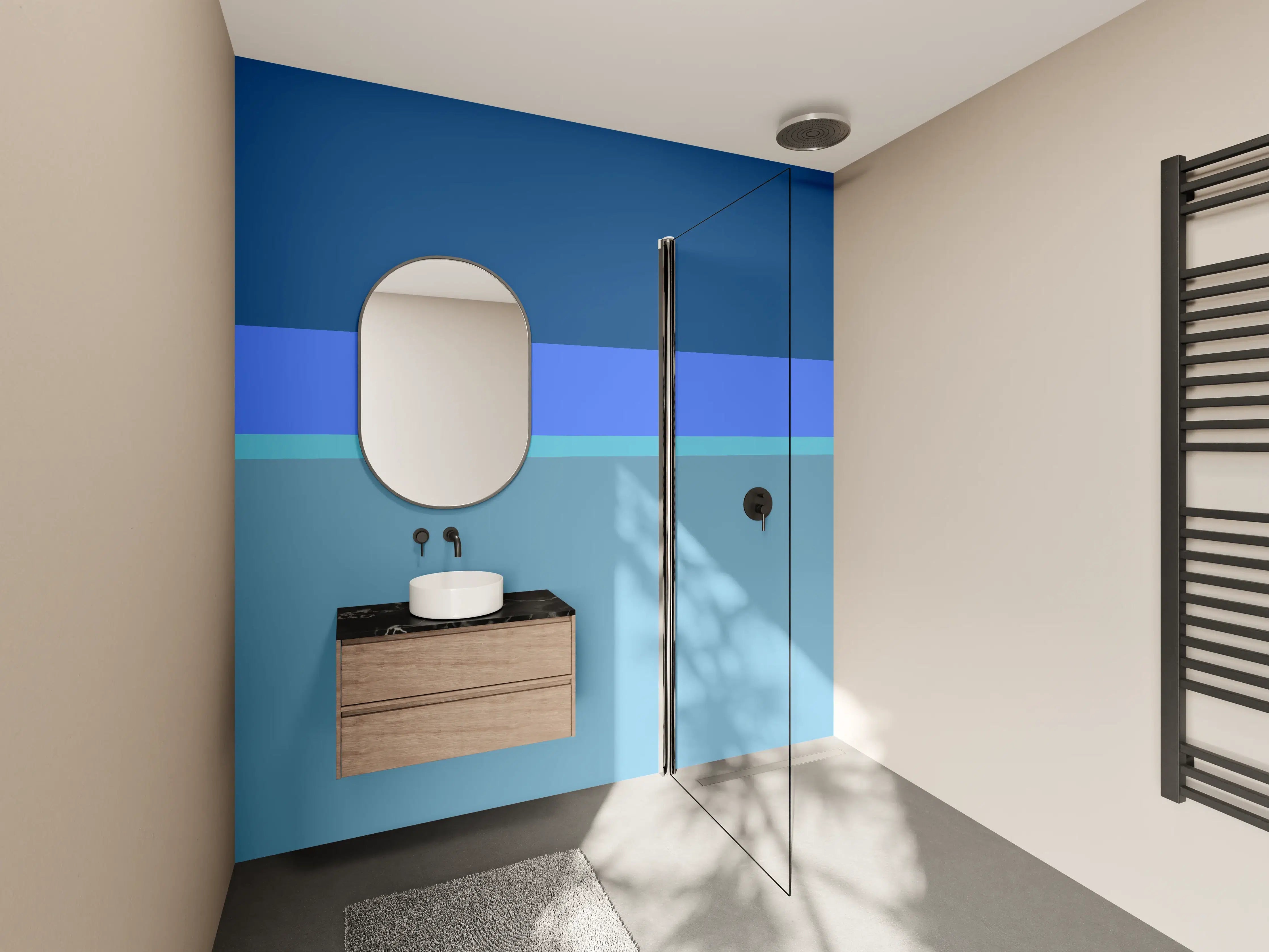 Wandverkleidung Bad - The Blues - Horizontal - Cornflower