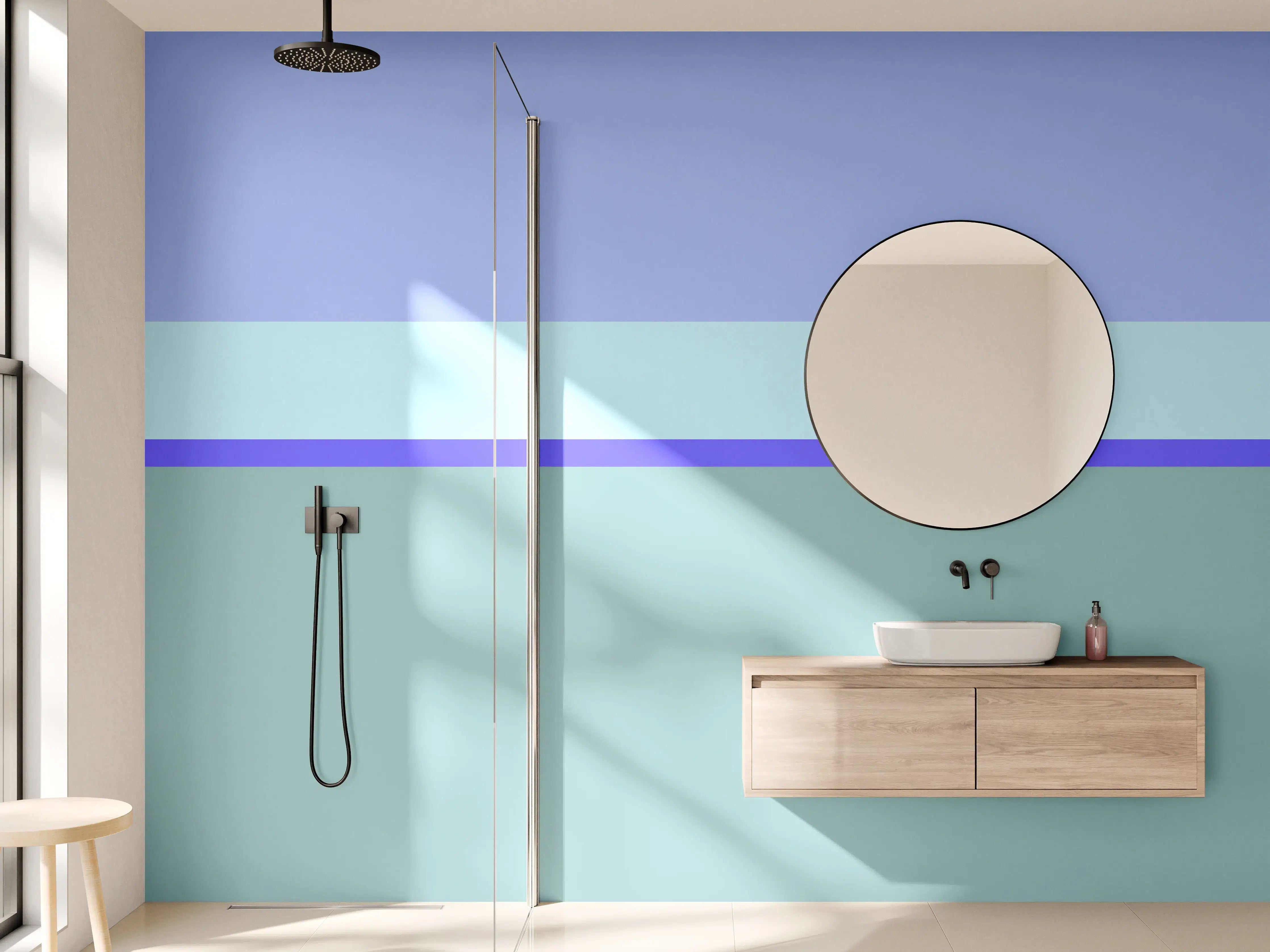 Wandverkleidung Bad - The Blues - Horizontal - Lavender