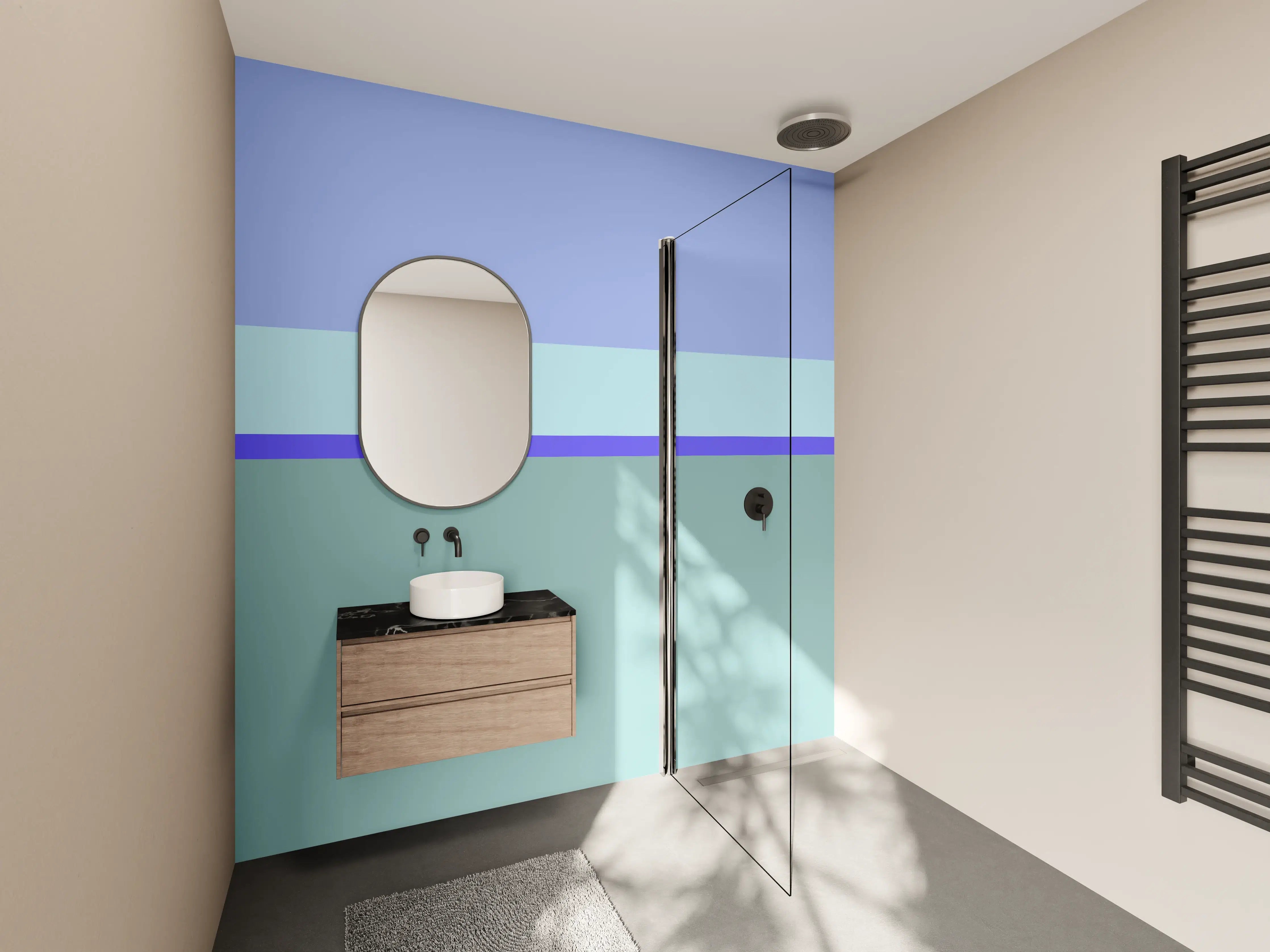Wandverkleidung Bad - The Blues - Horizontal - Lavender