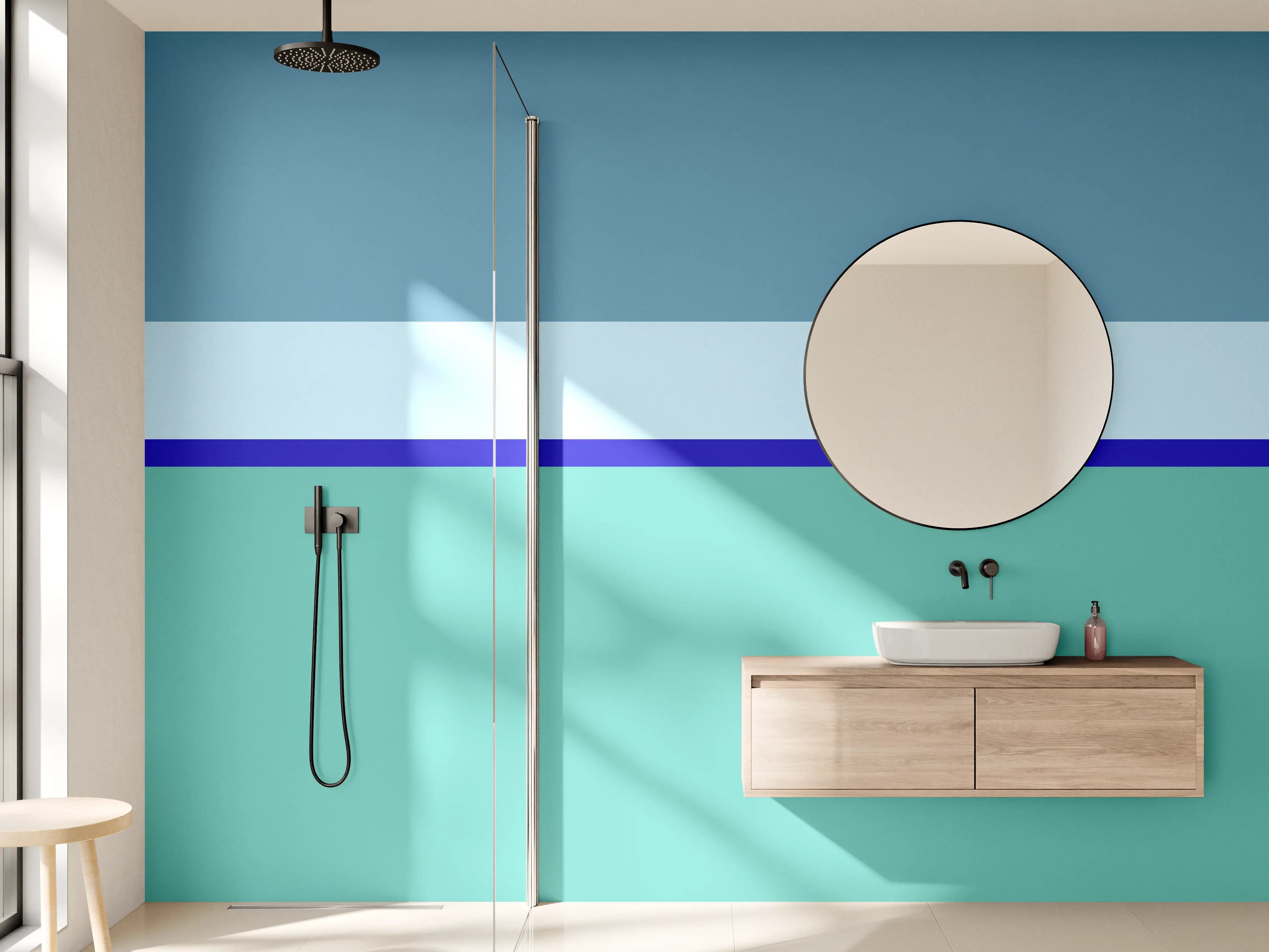 Wandverkleidung Bad - The Blues - Horizontal - Ocean