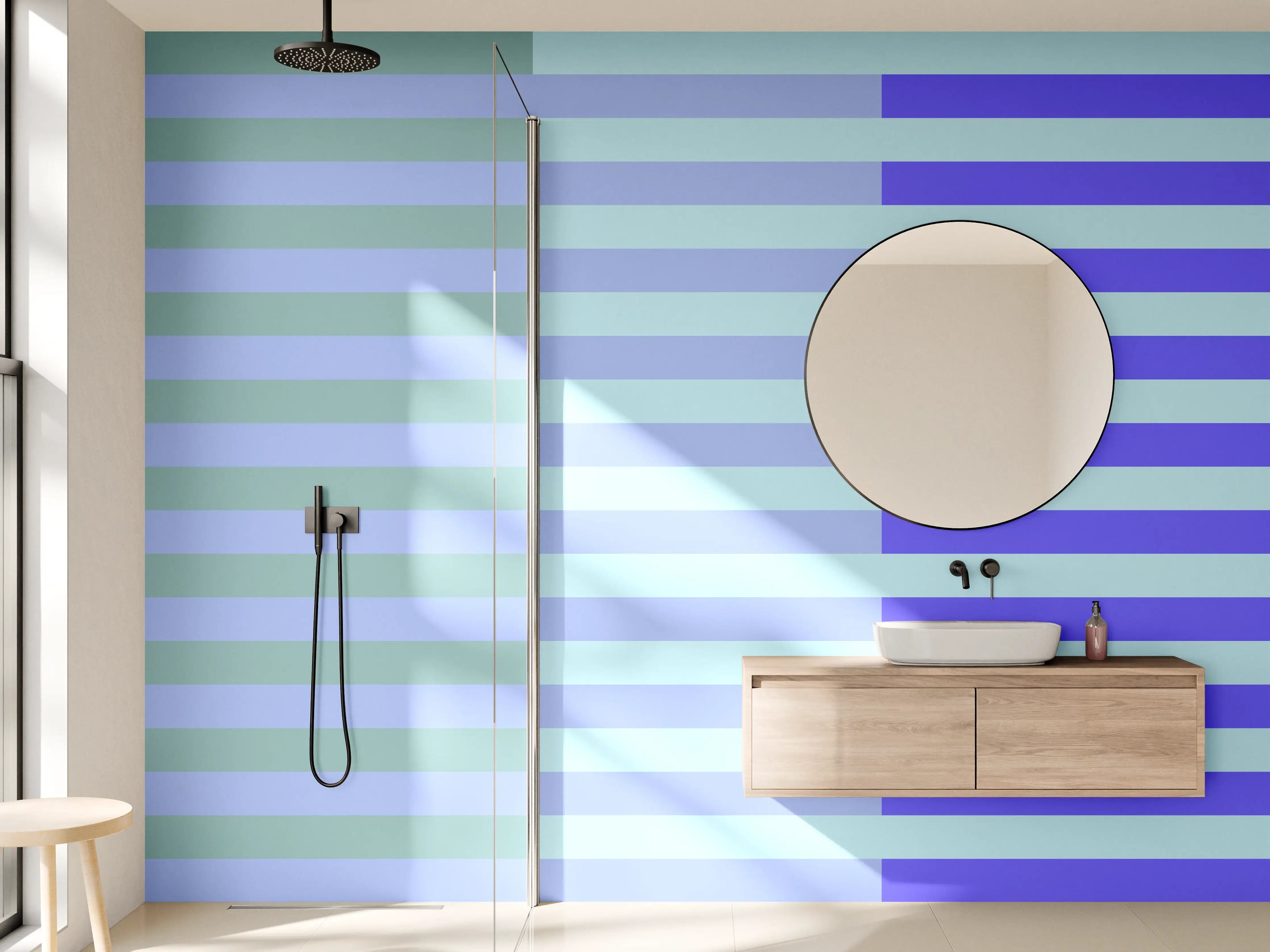 Wandverkleidung Bad - The Blues - Multy Stripes - Lavender