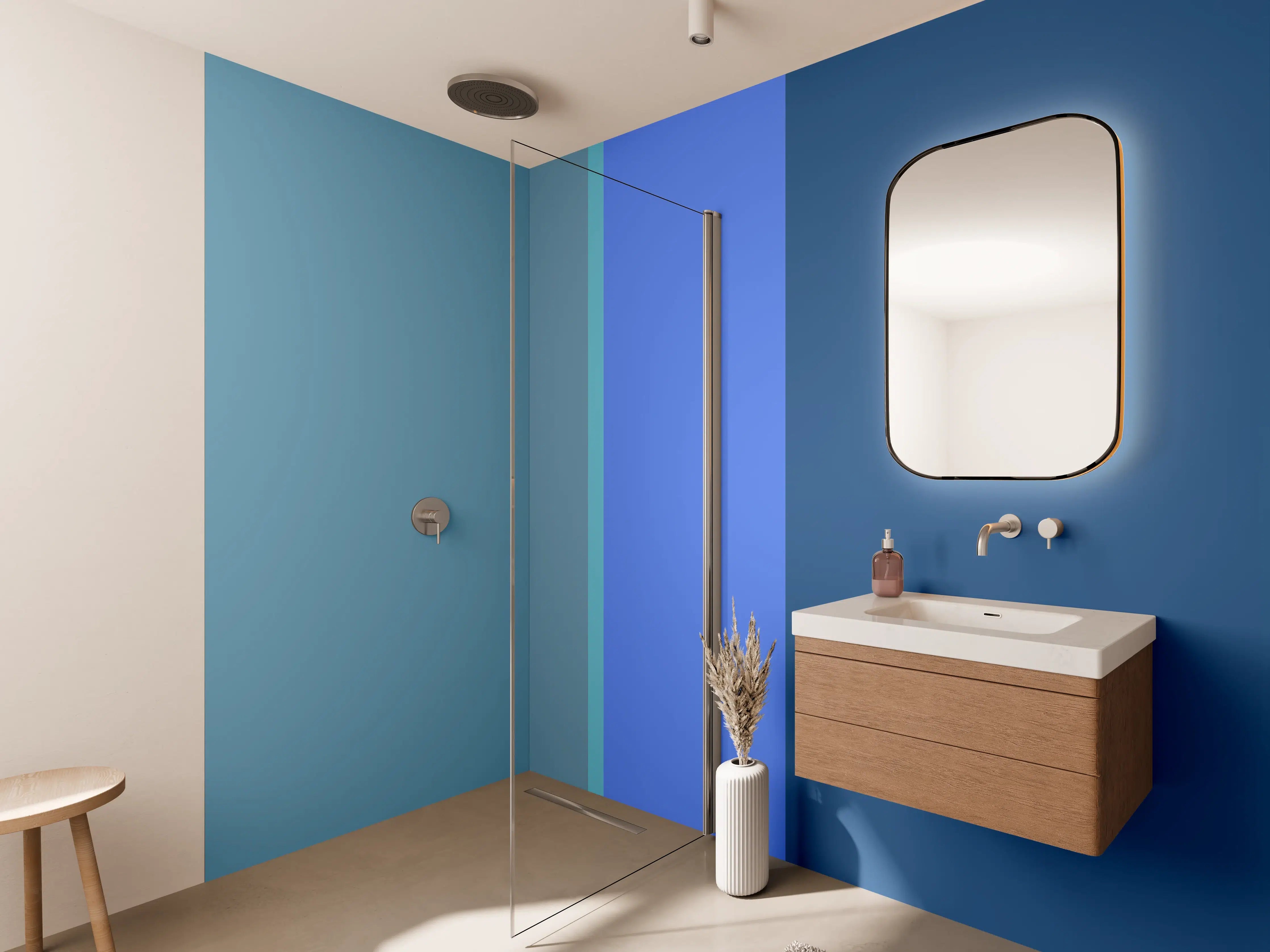 Wandverkleidung Bad - The Blues - Vertical - Cornflower