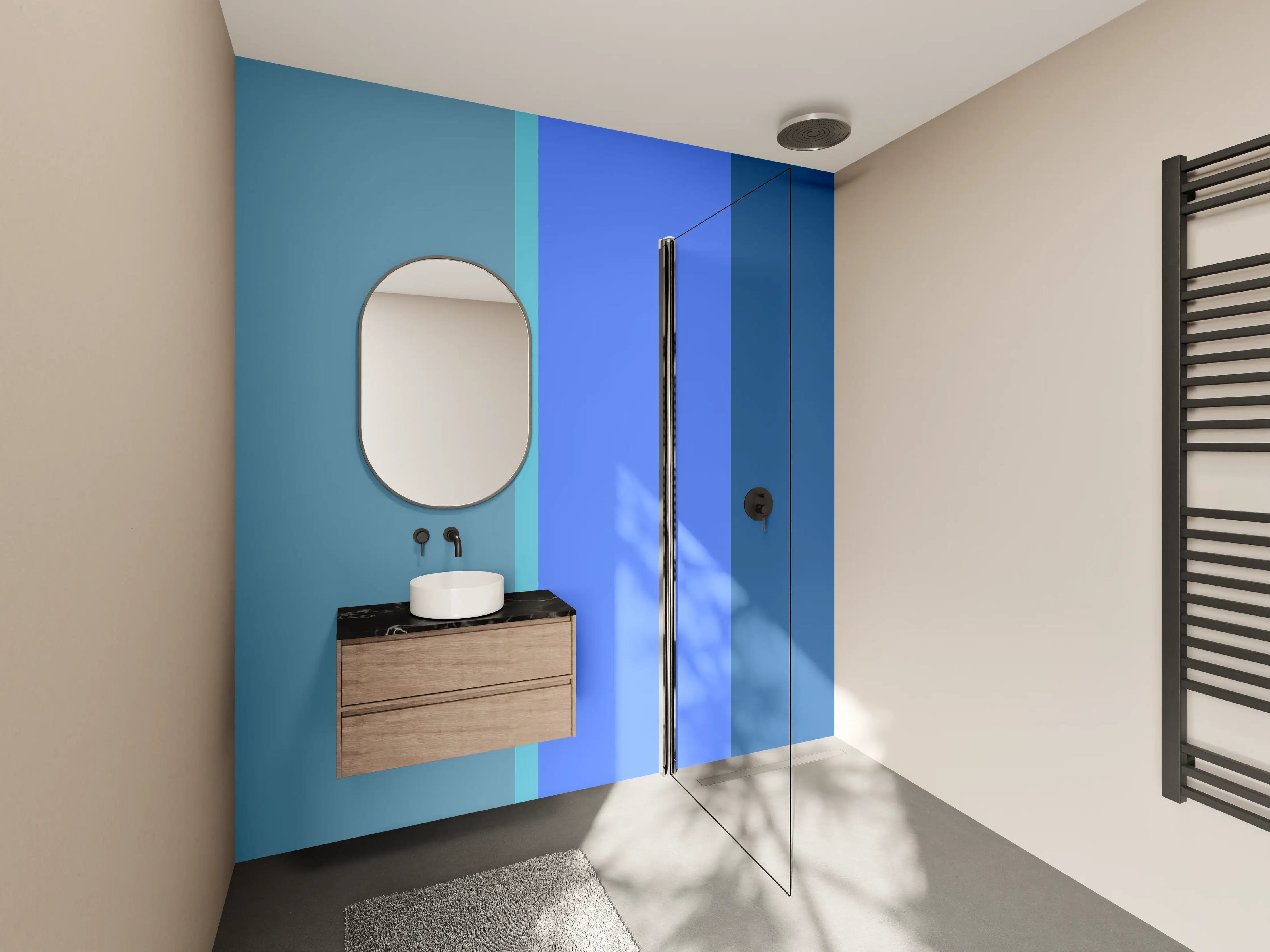 Wandverkleidung Bad - The Blues - Vertical - Cornflower
