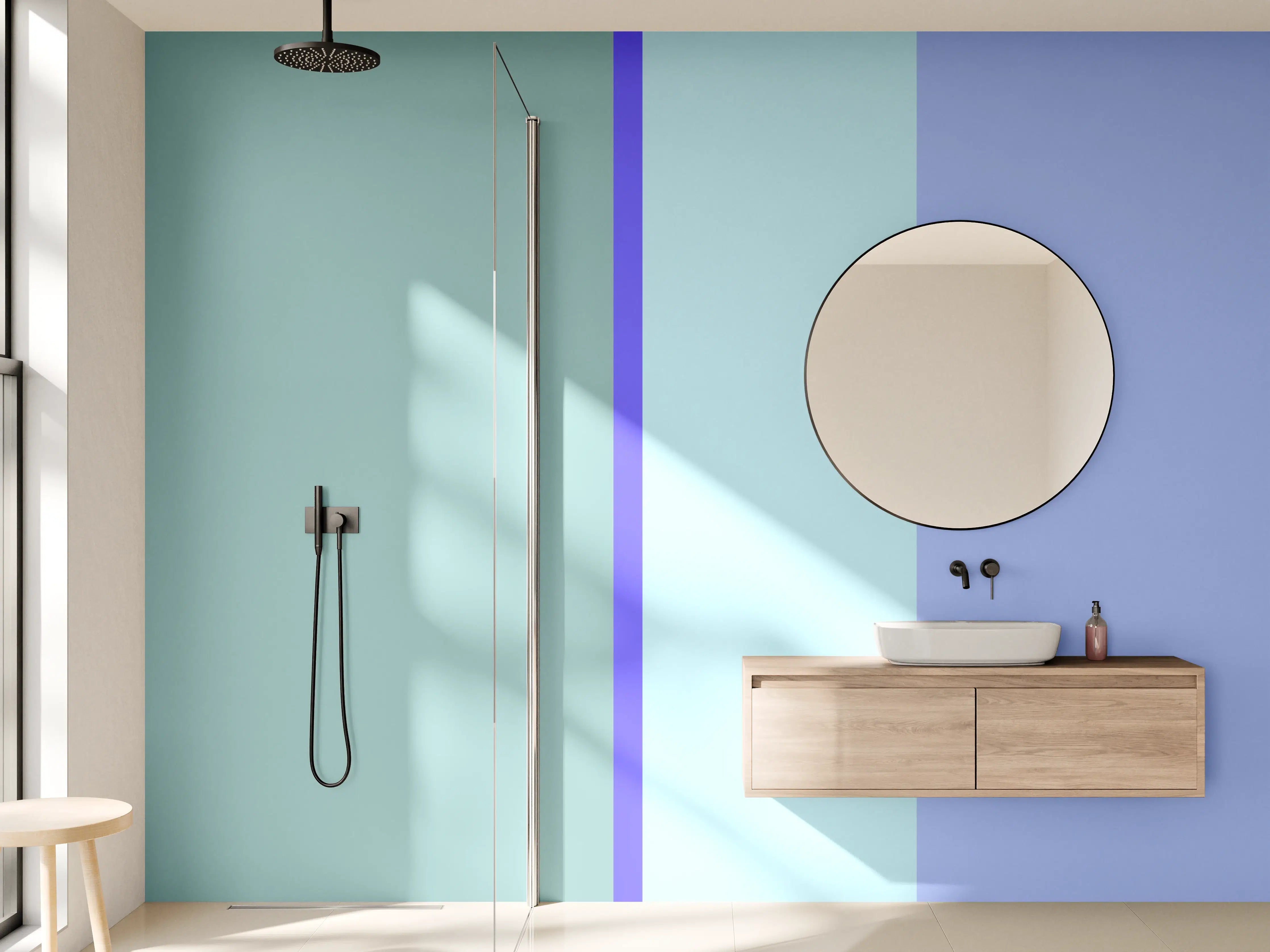 Wandverkleidung Bad - The Blues - Vertical - Lavender