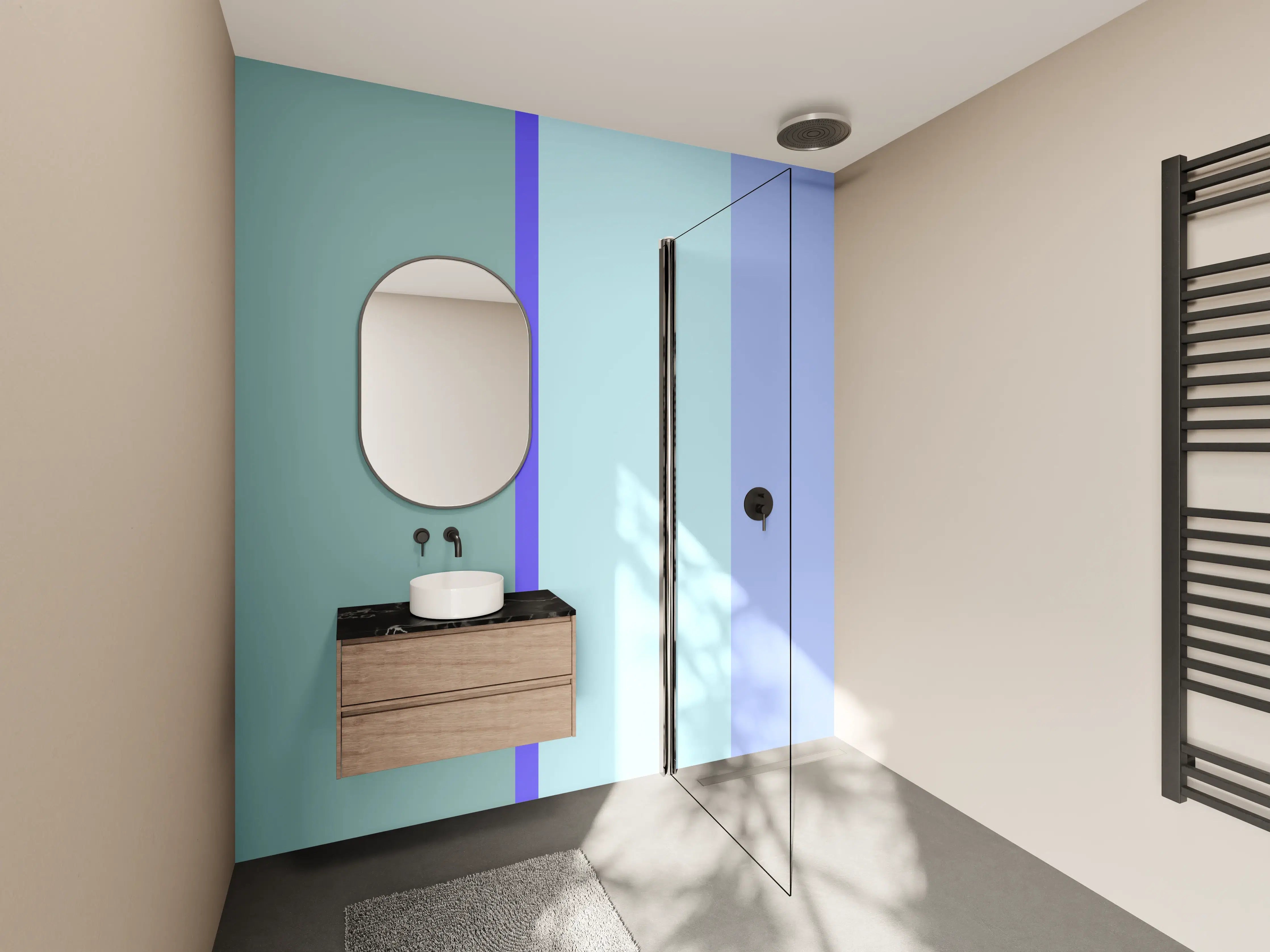 Wandverkleidung Bad - The Blues - Vertical - Lavender