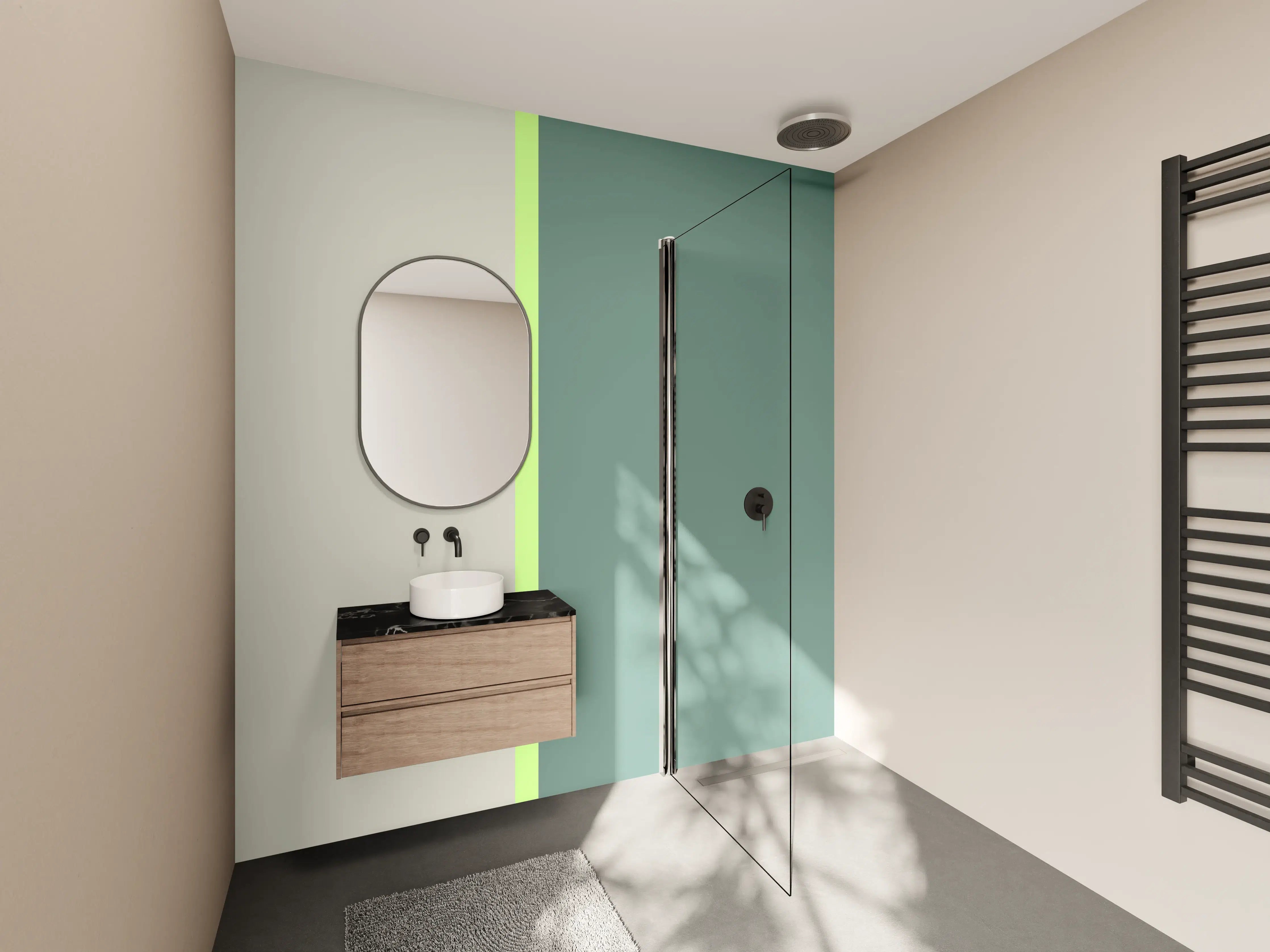 Wandverkleidung Bad - The Greens - Easy Vertical - Granny Smith