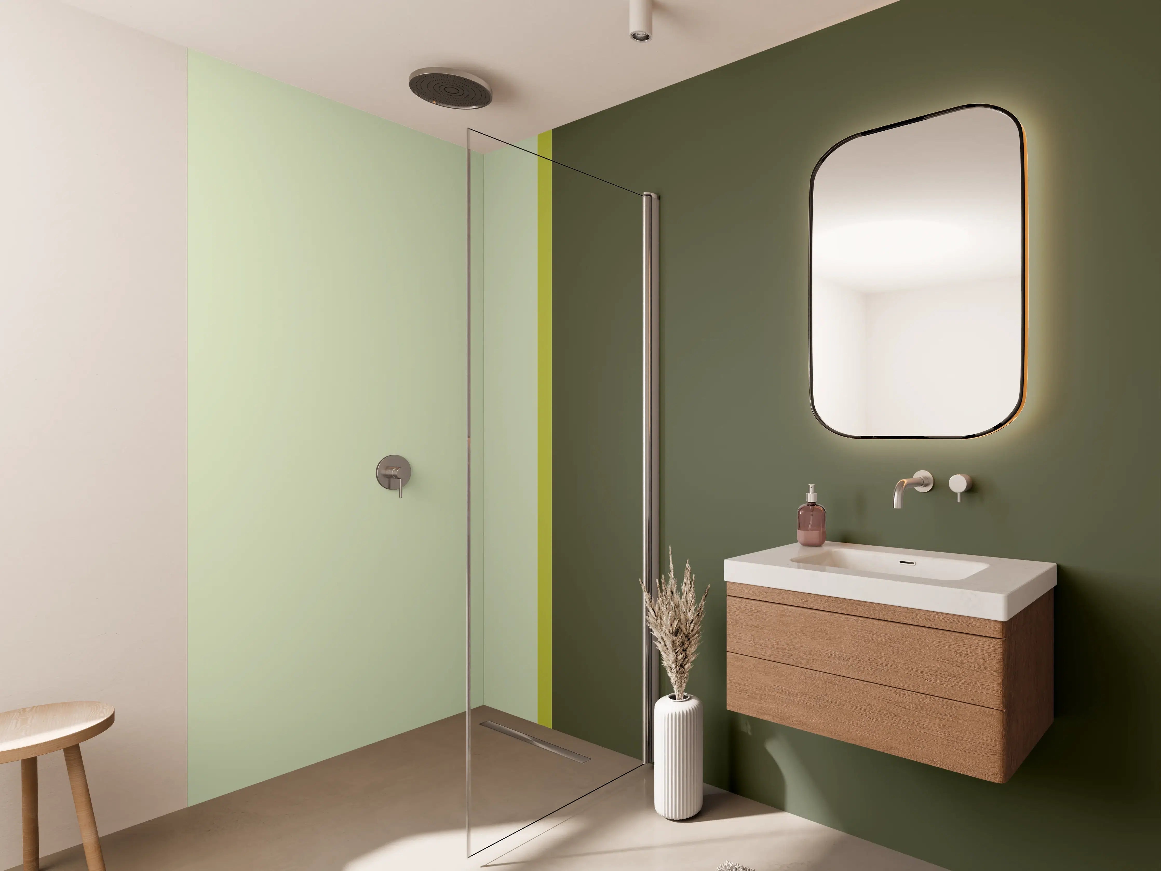 Wandverkleidung Bad - The Greens - Easy Vertical - Olive