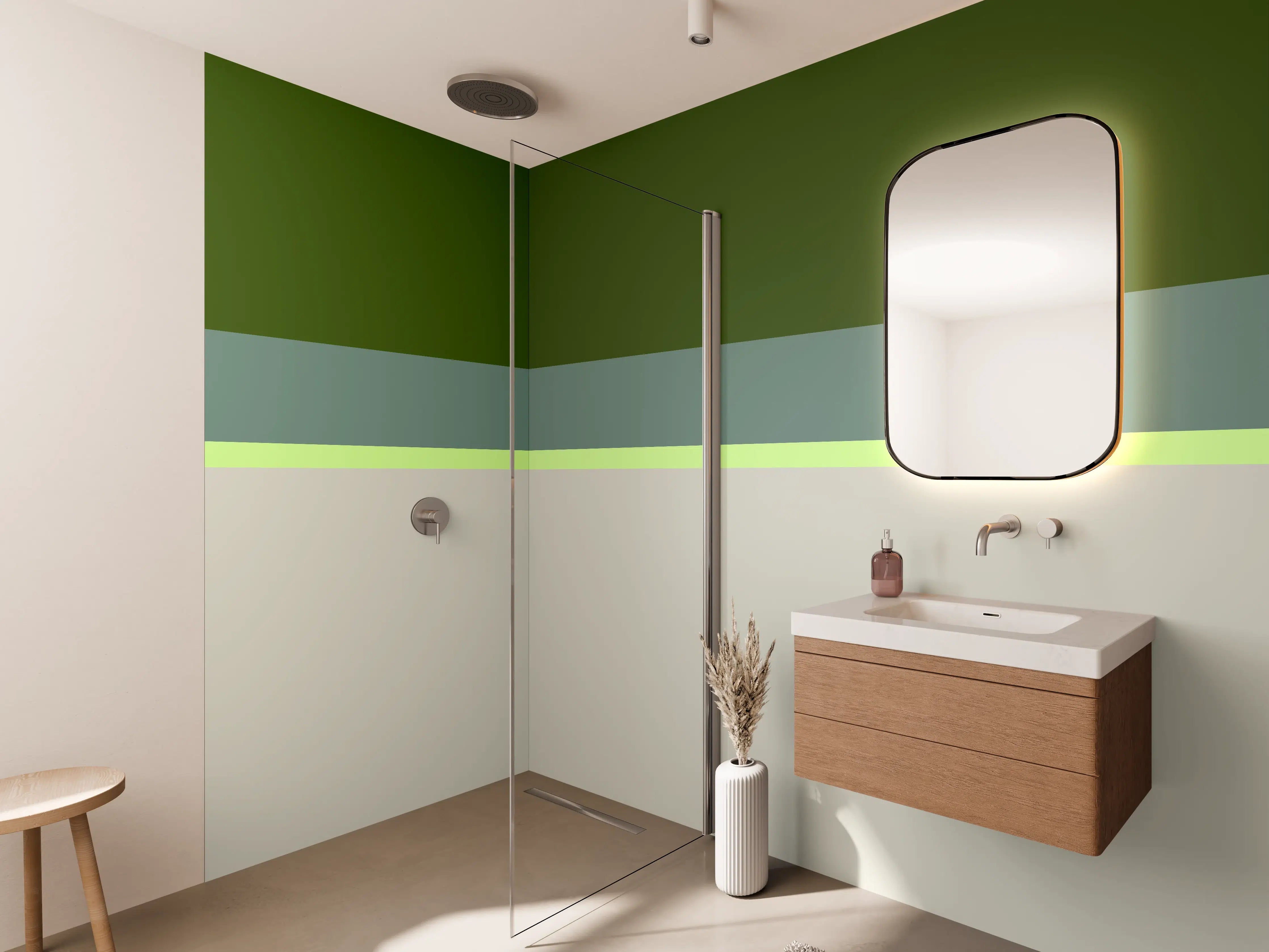 Wandverkleidung Bad - The Greens - Horizontal - Granny Smith