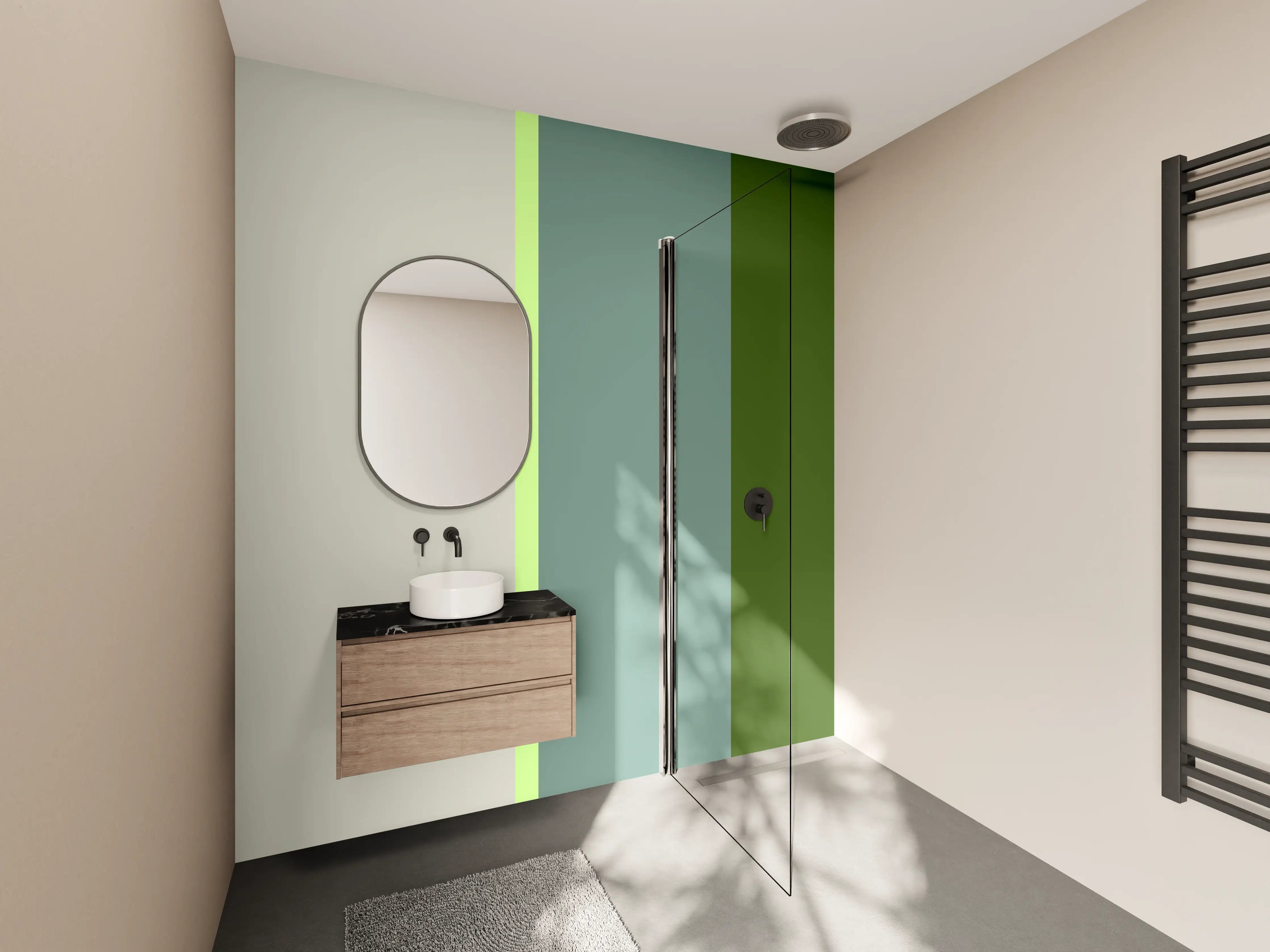 Wandverkleidung Bad - The Greens - Vertical - Granny Smith