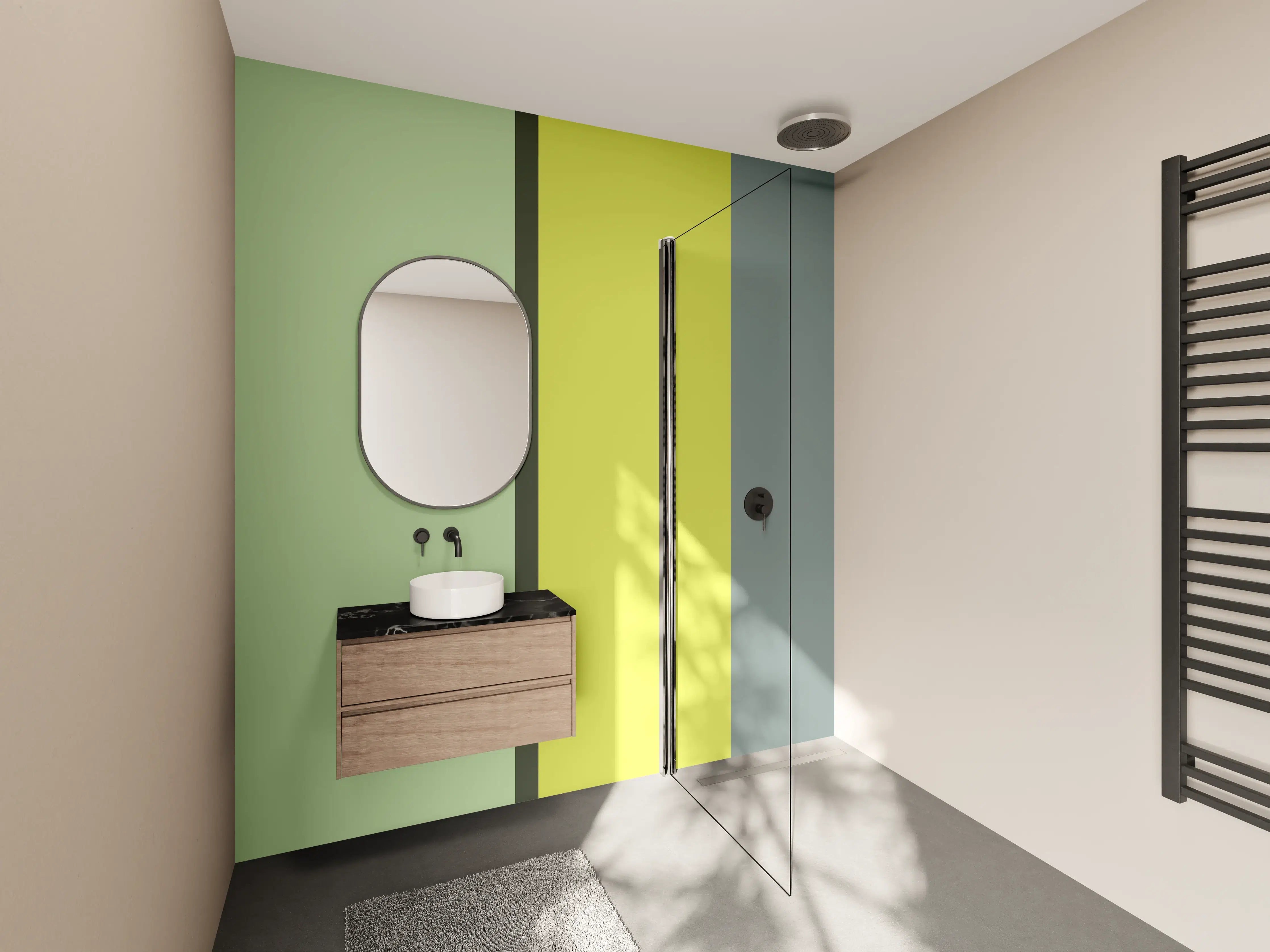Wandverkleidung Bad - The Greens - Vertical - Matcha