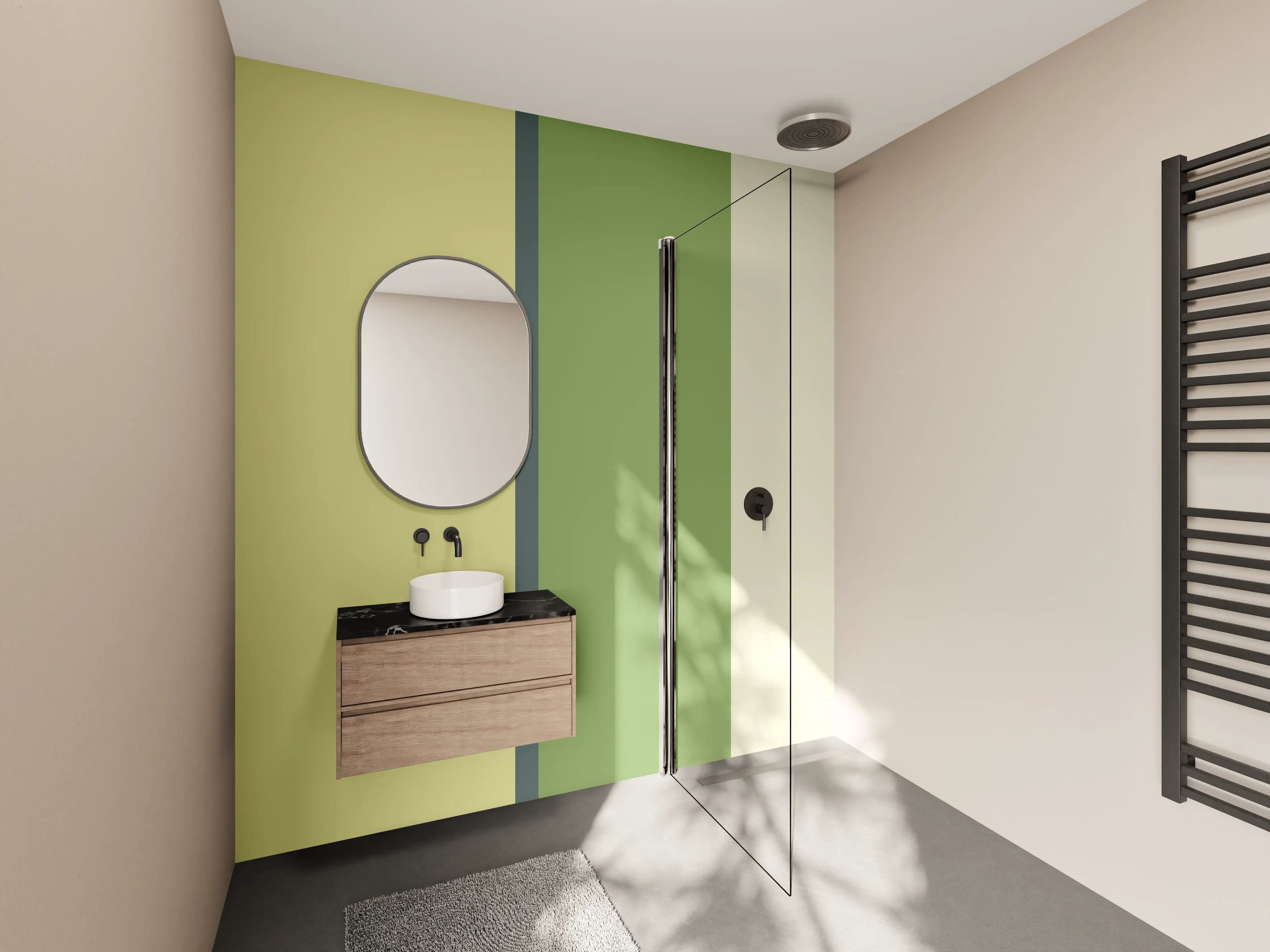 Wandverkleidung Bad - The Greens - Vertical - Pistachio