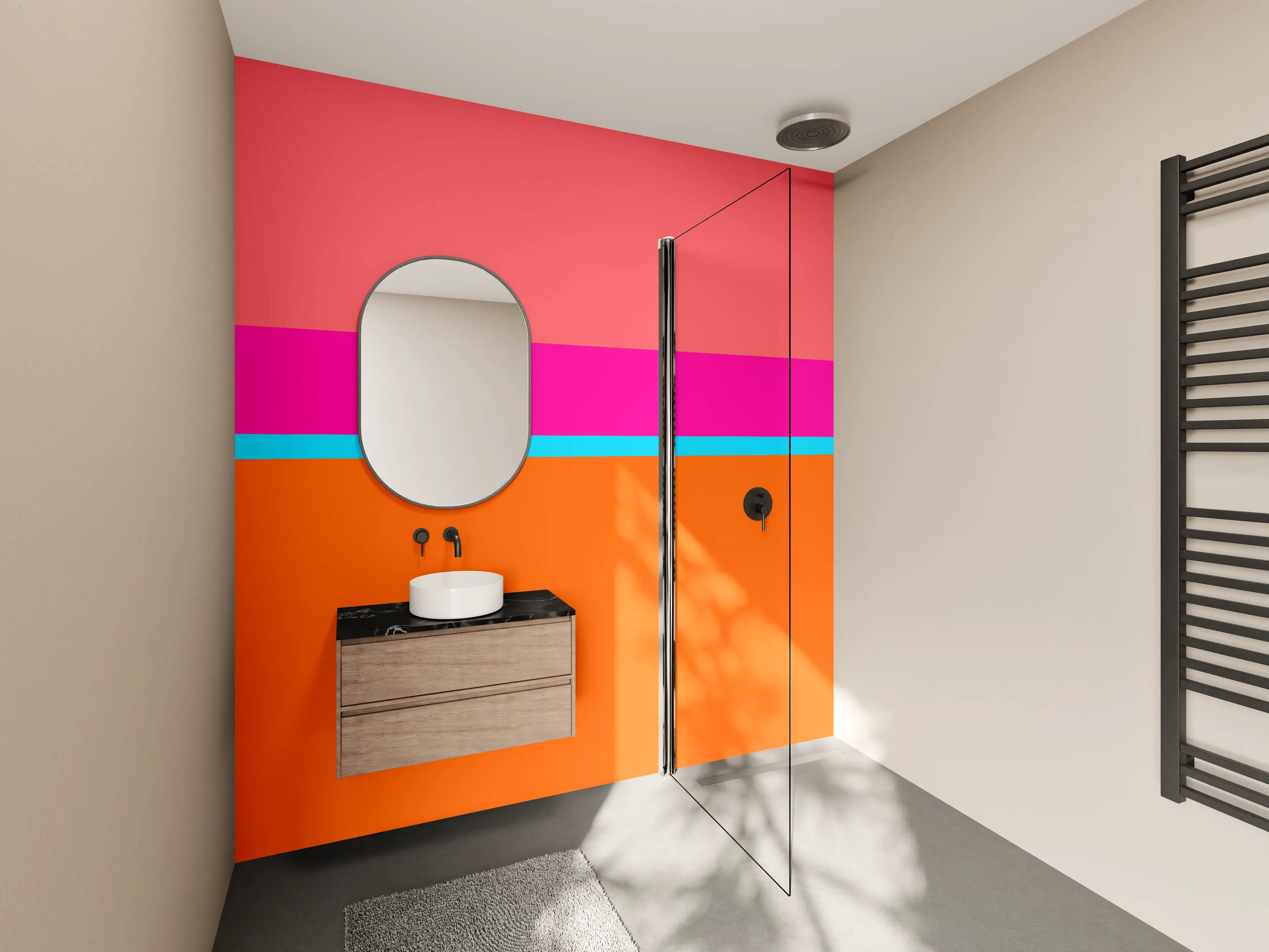 Wandverkleidung Bad - The Neons - Horizontal - Nova
