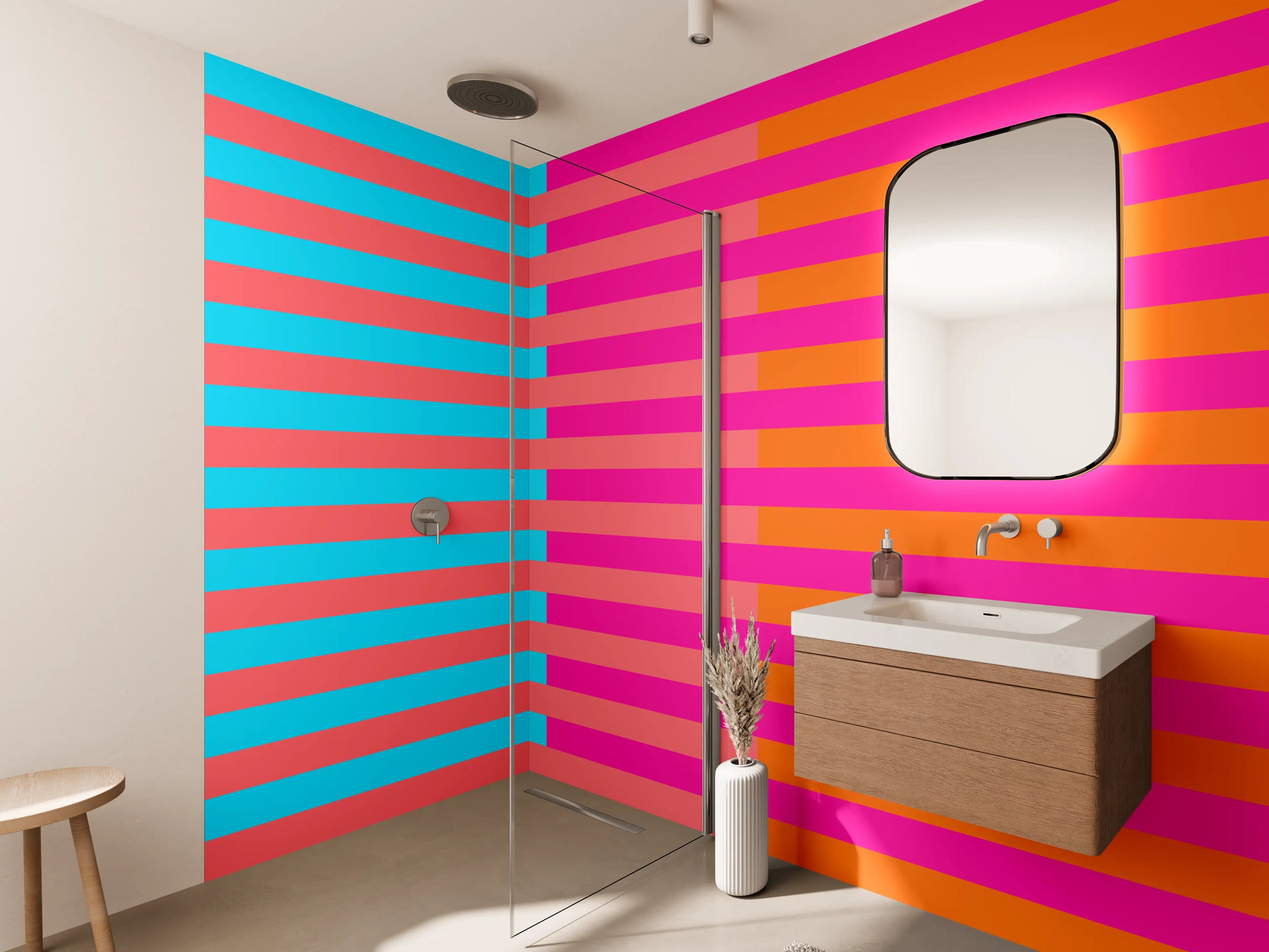 Wandverkleidung Bad - The Neons - Multy Stripes - Nova