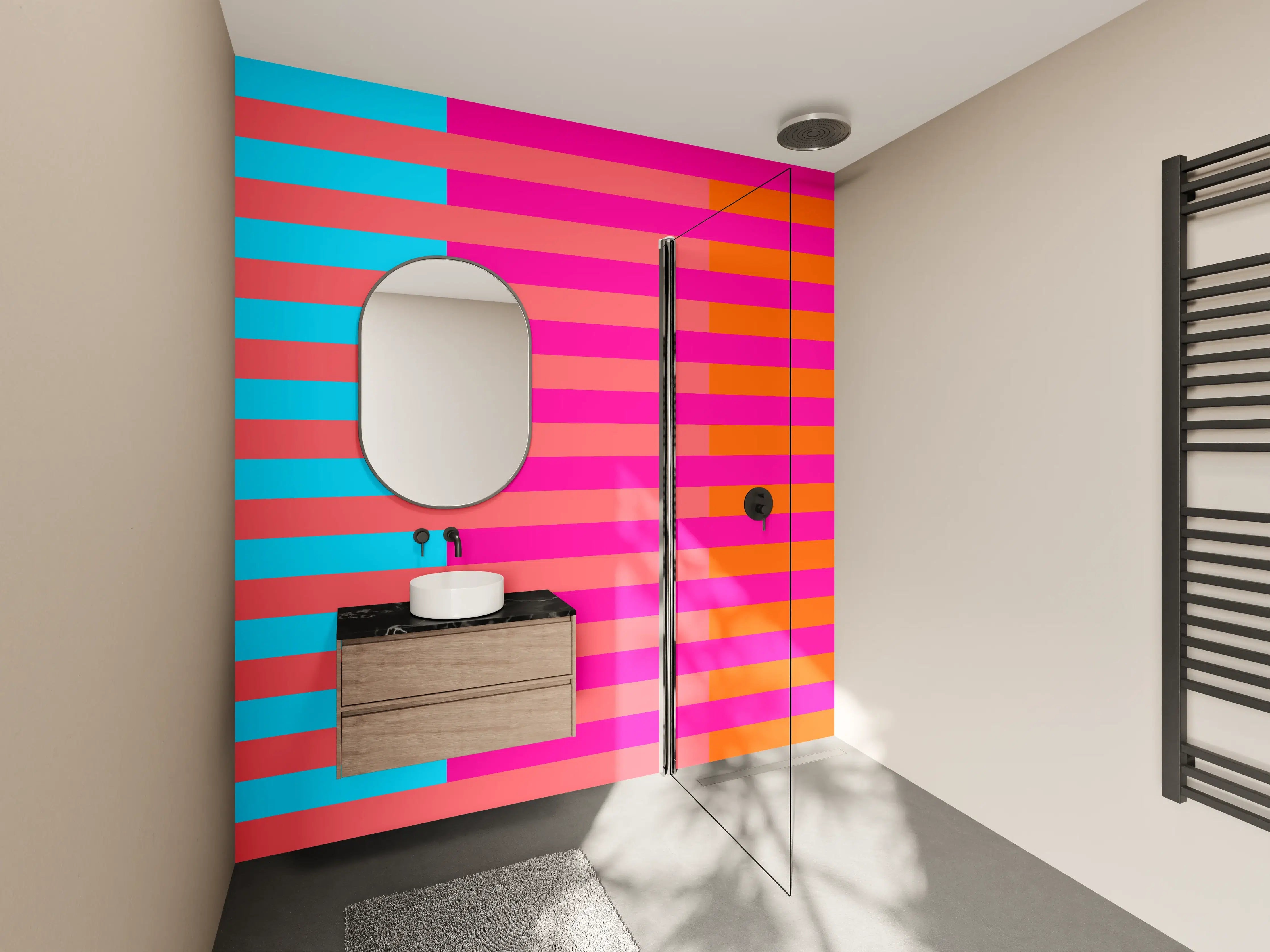 Wandverkleidung Bad - The Neons - Multy Stripes - Nova