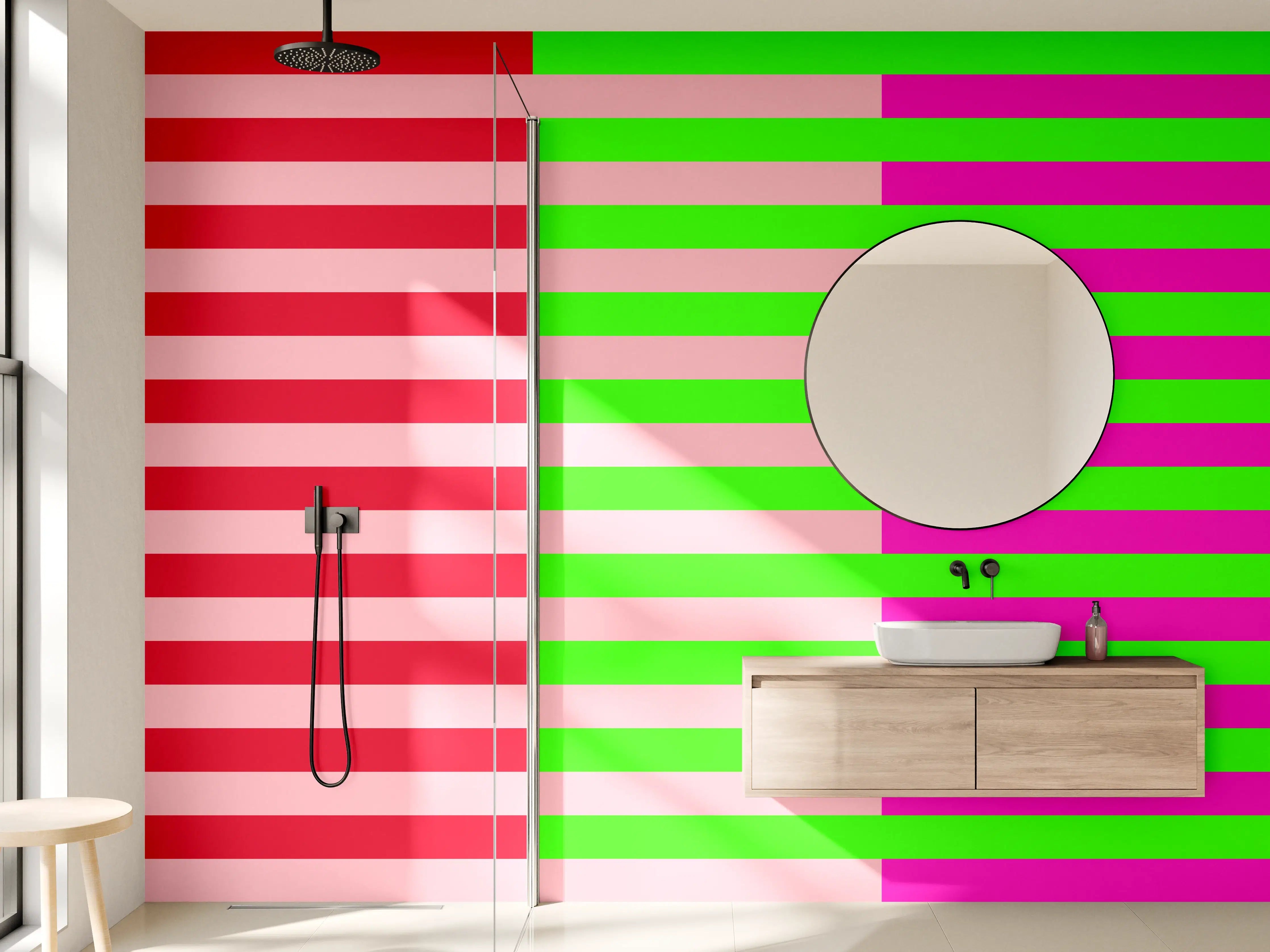 Wandverkleidung Bad - The Neons - Multy Stripes - Nox