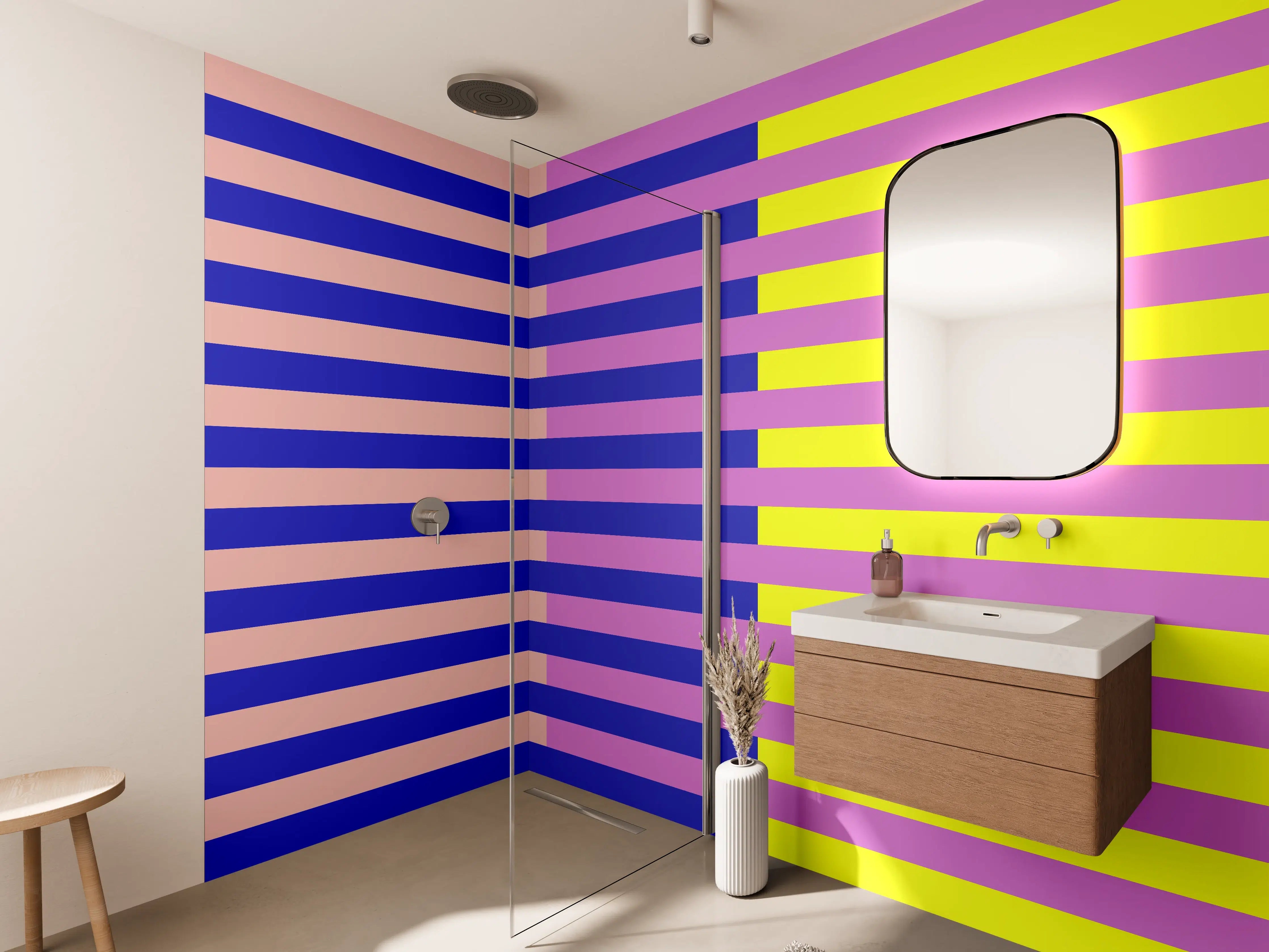 Wandverkleidung Bad - The Neons - Multy Stripes - Stellar