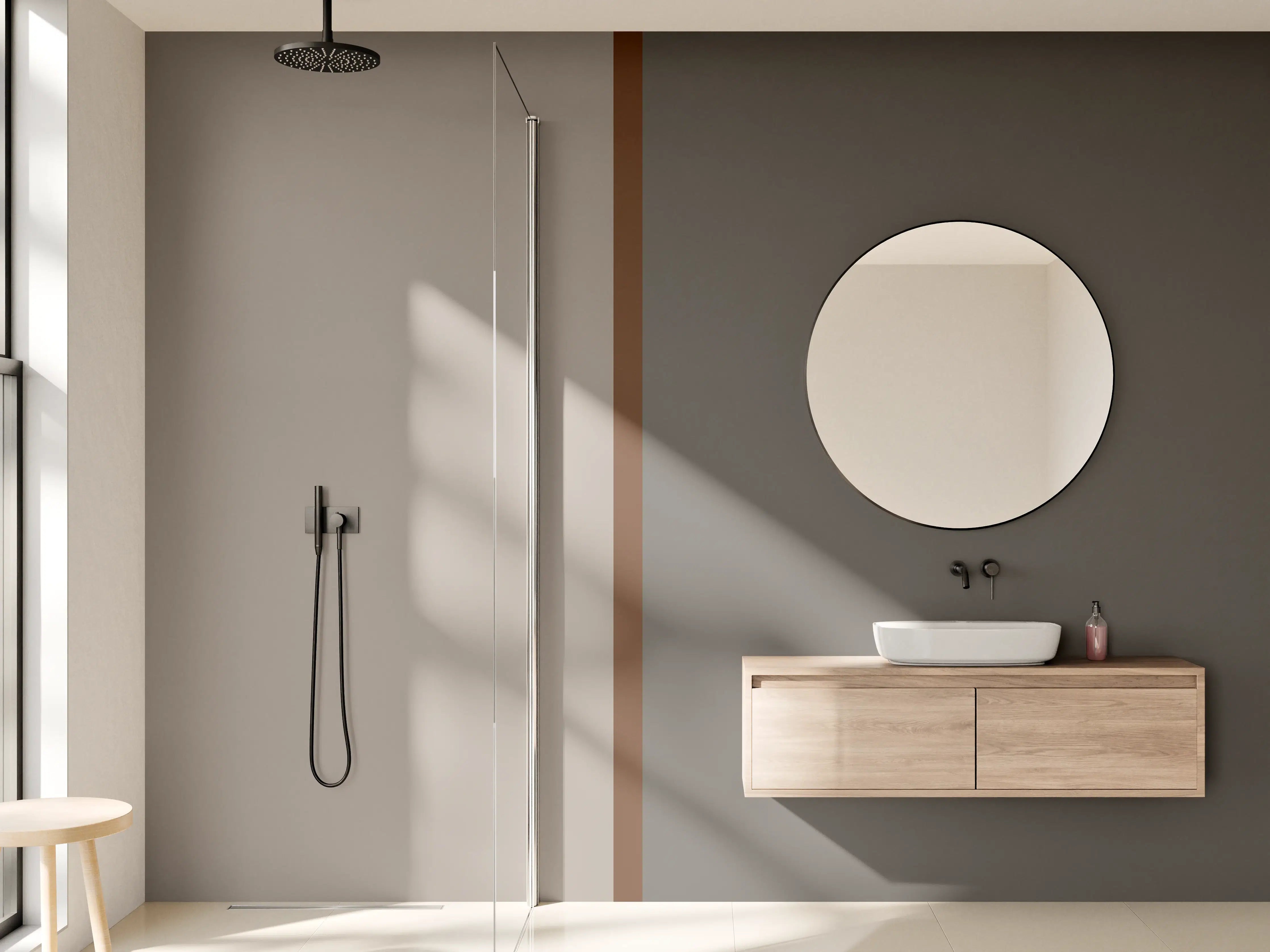 Wandverkleidung Bad - The Nudes - Easy Vertikal - Ash