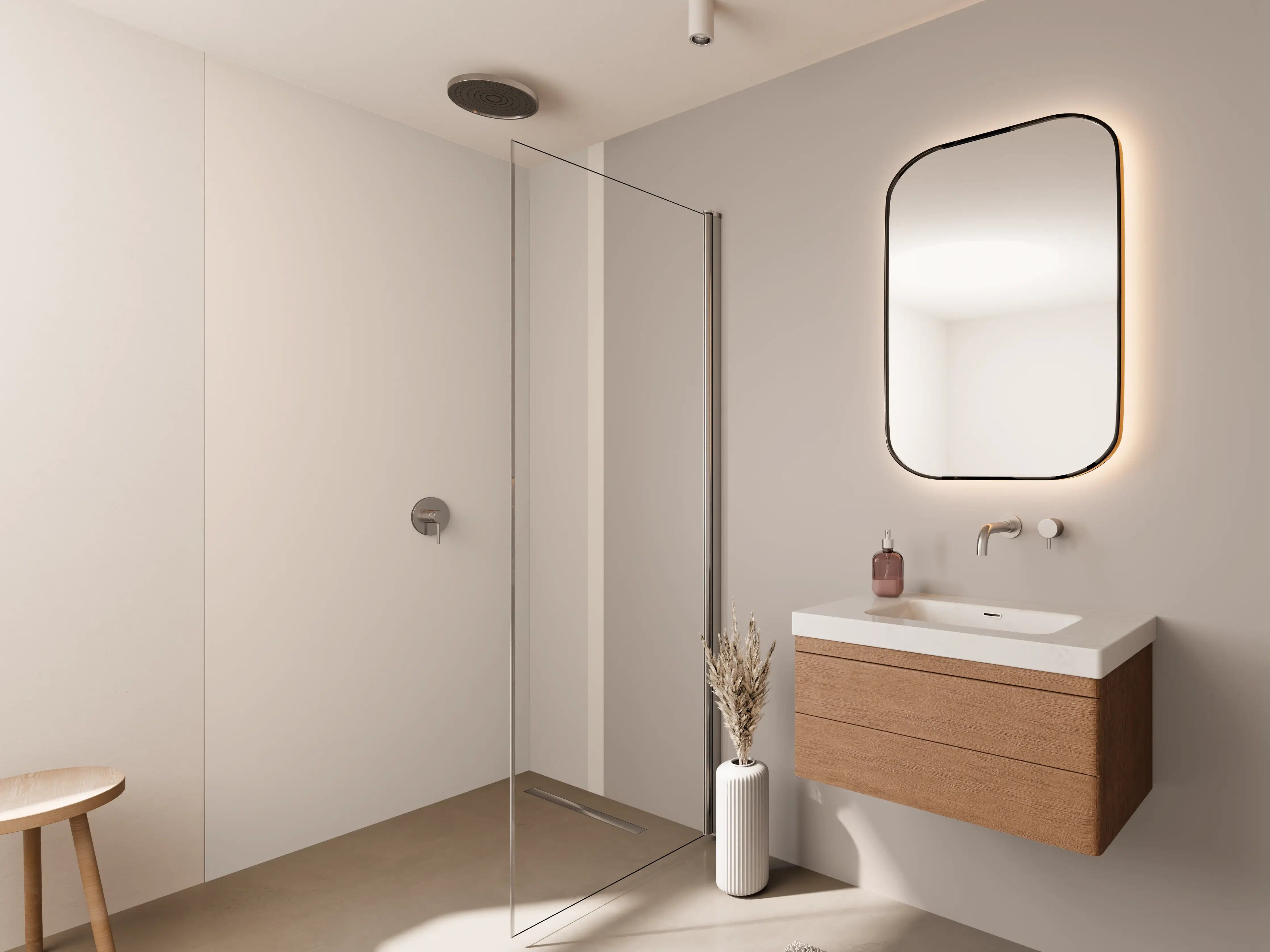 Wandverkleidung Bad - The Nudes - Easy Vertikal - Latte