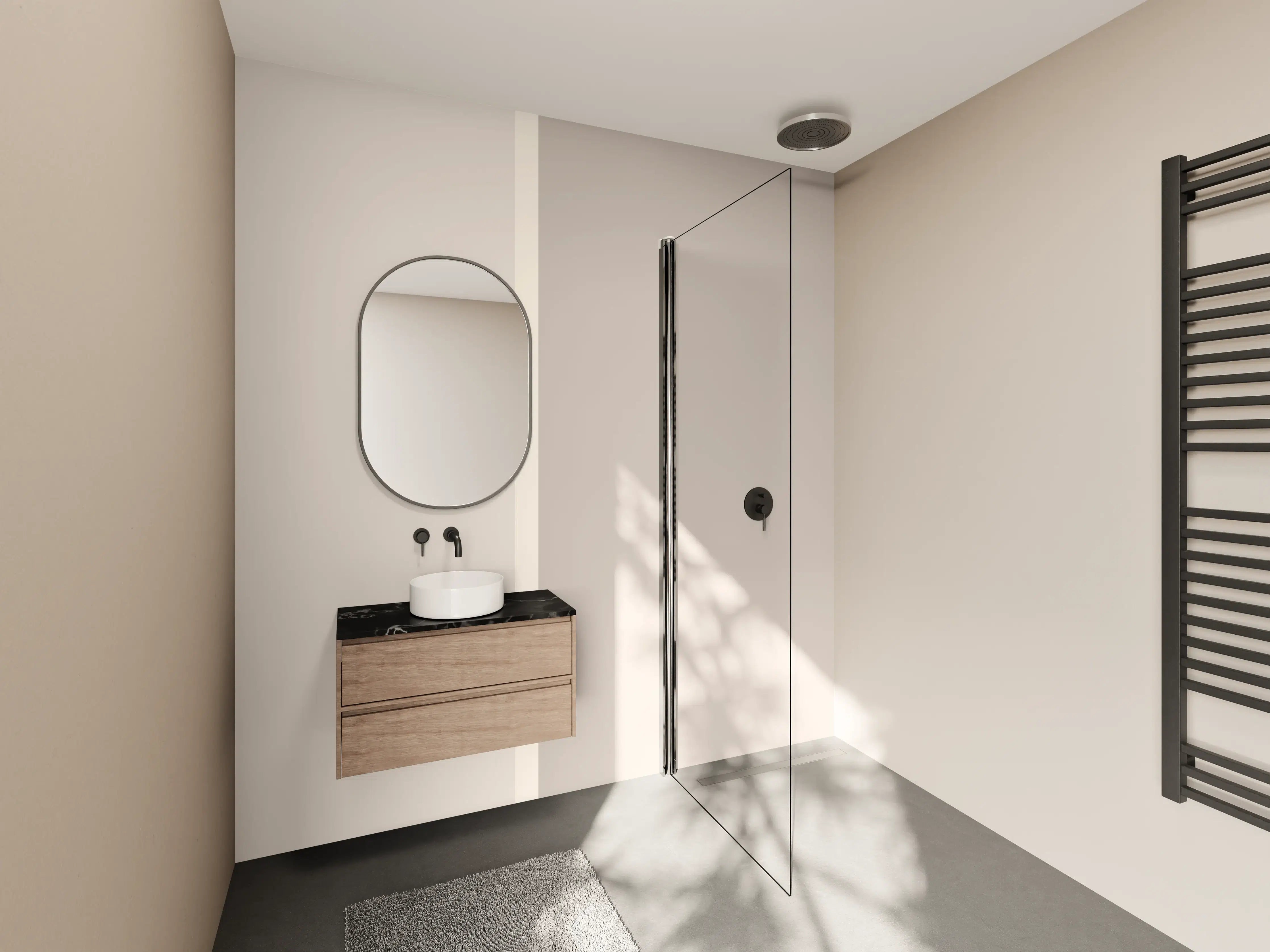 Wandverkleidung Bad - The Nudes - Easy Vertikal - Latte