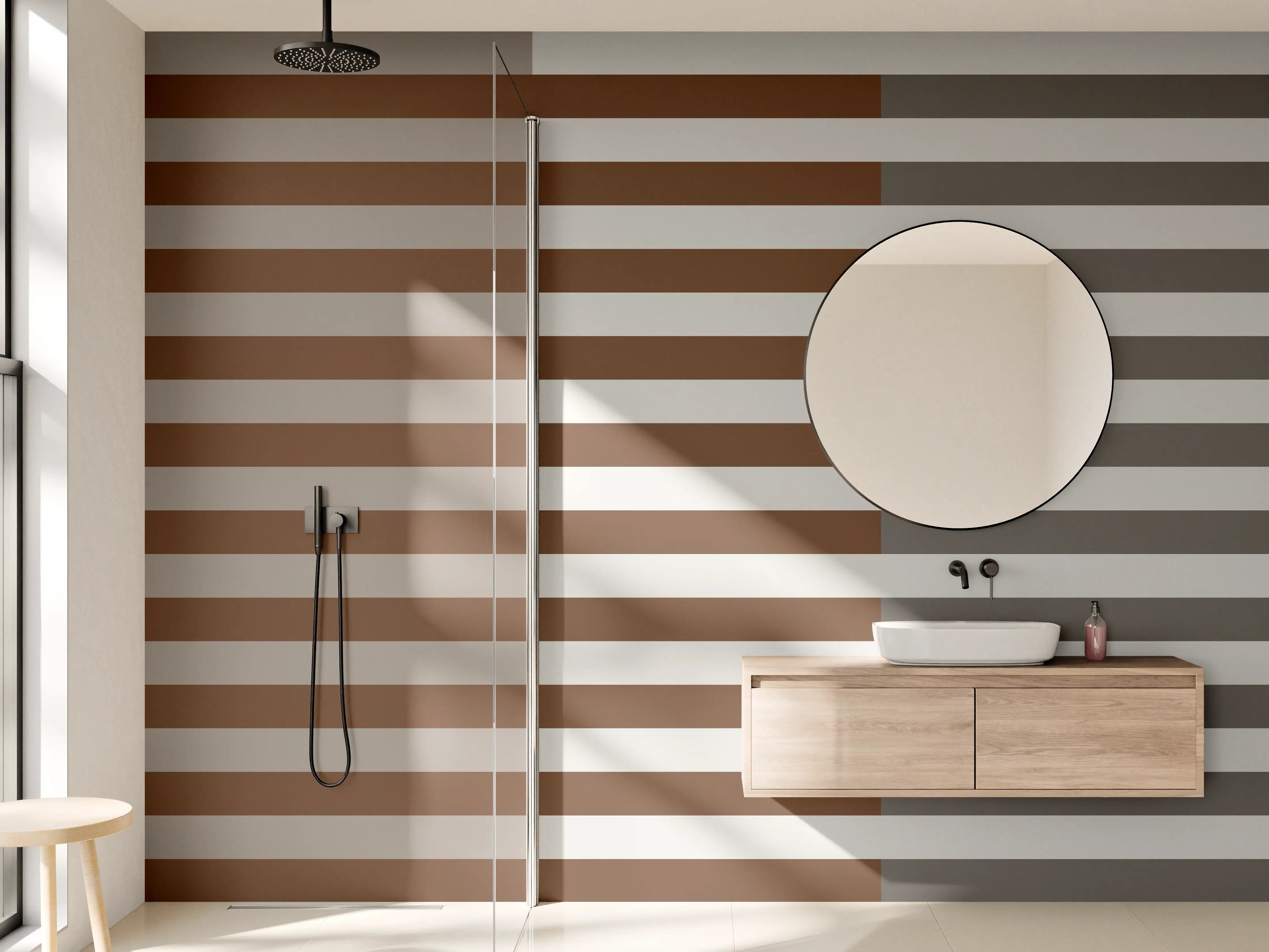 Wandverkleidung Bad - The Nudes - Multy Stripes - Ash