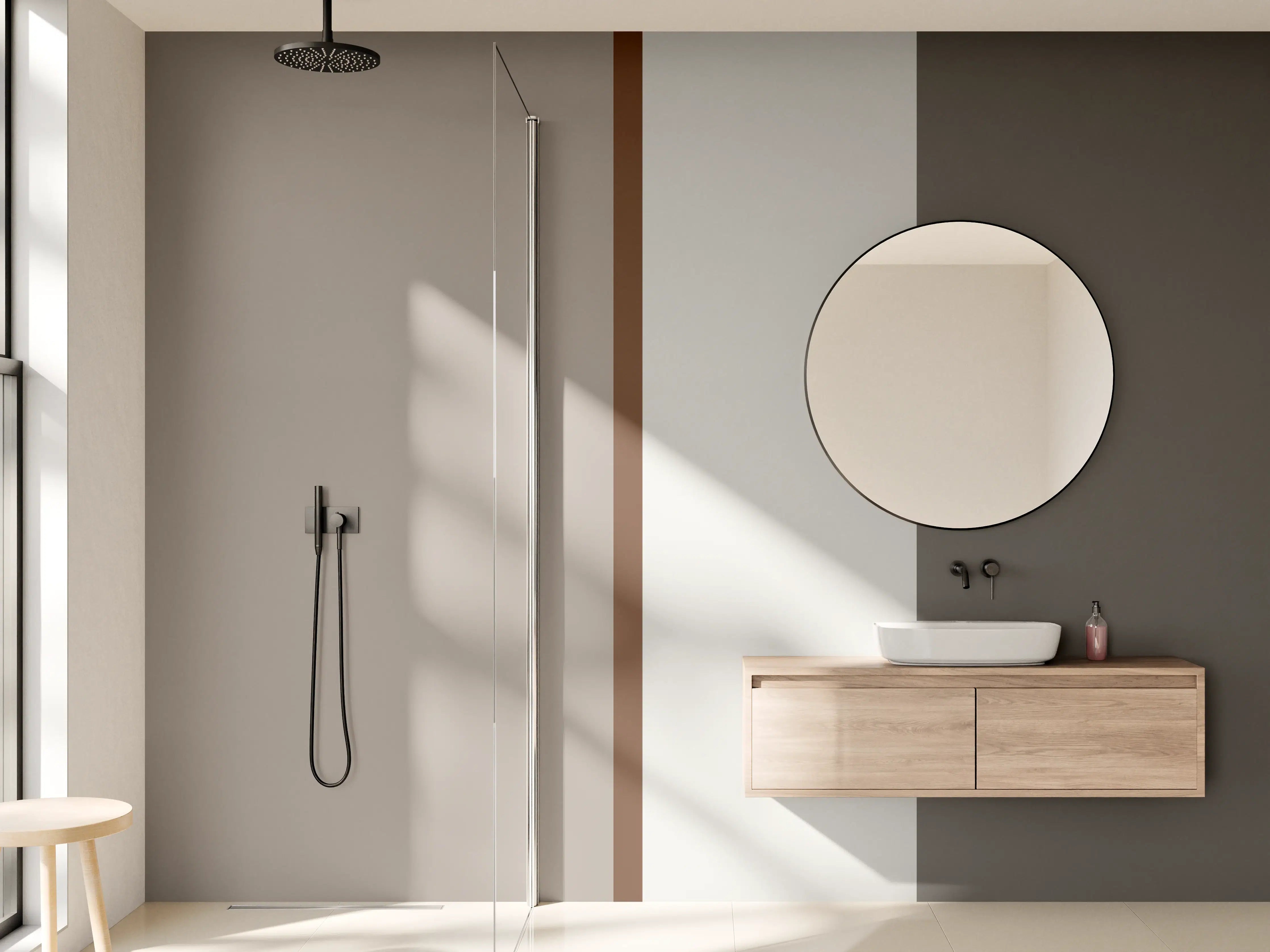 Wandverkleidung Bad - The Nudes - Vertikal - Ash