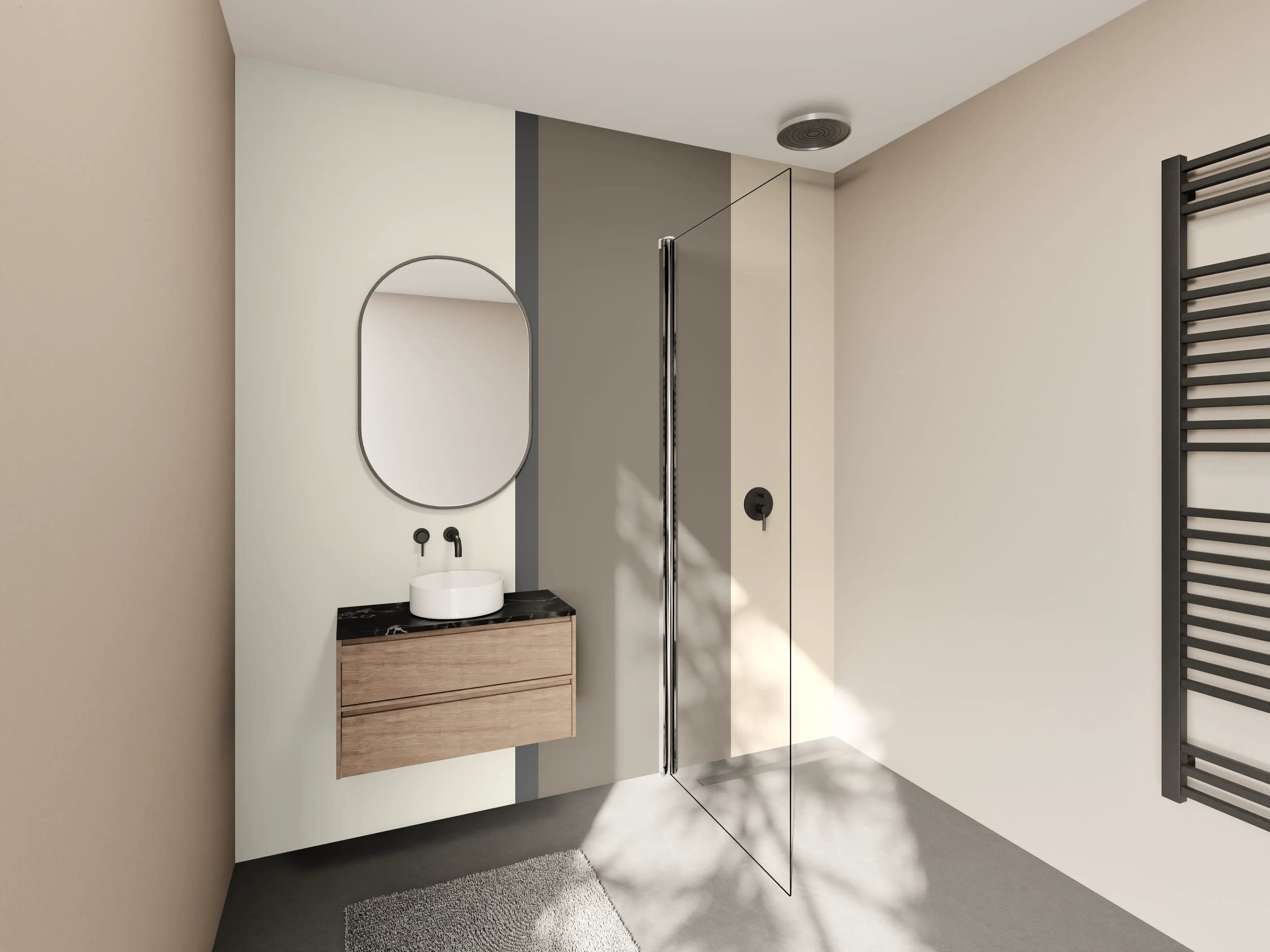 Wandverkleidung Bad - The Nudes - Vertikal - Toffee
