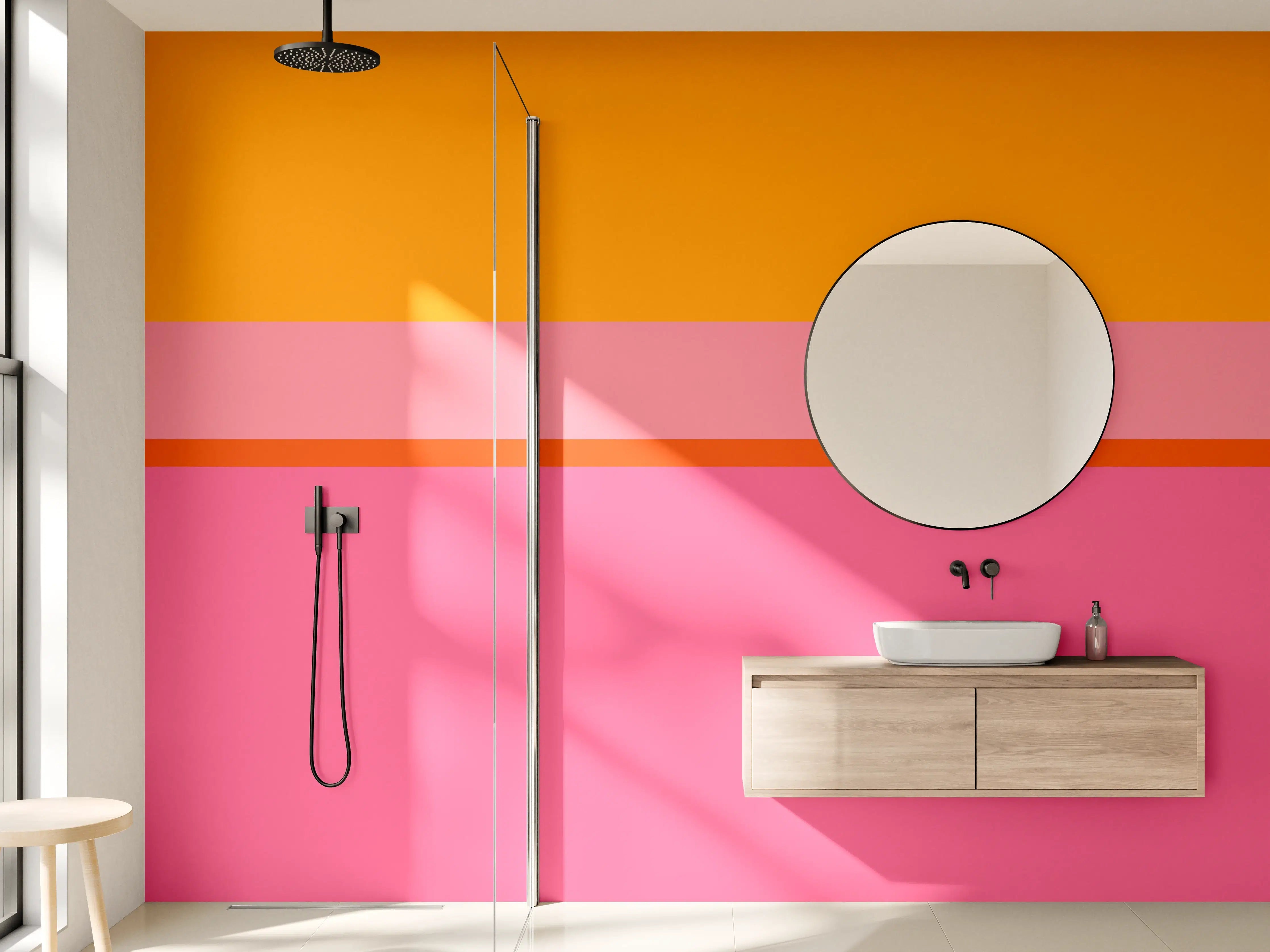 Wandverkleidung Bad - The Oranges - Horizontal - Raspberry