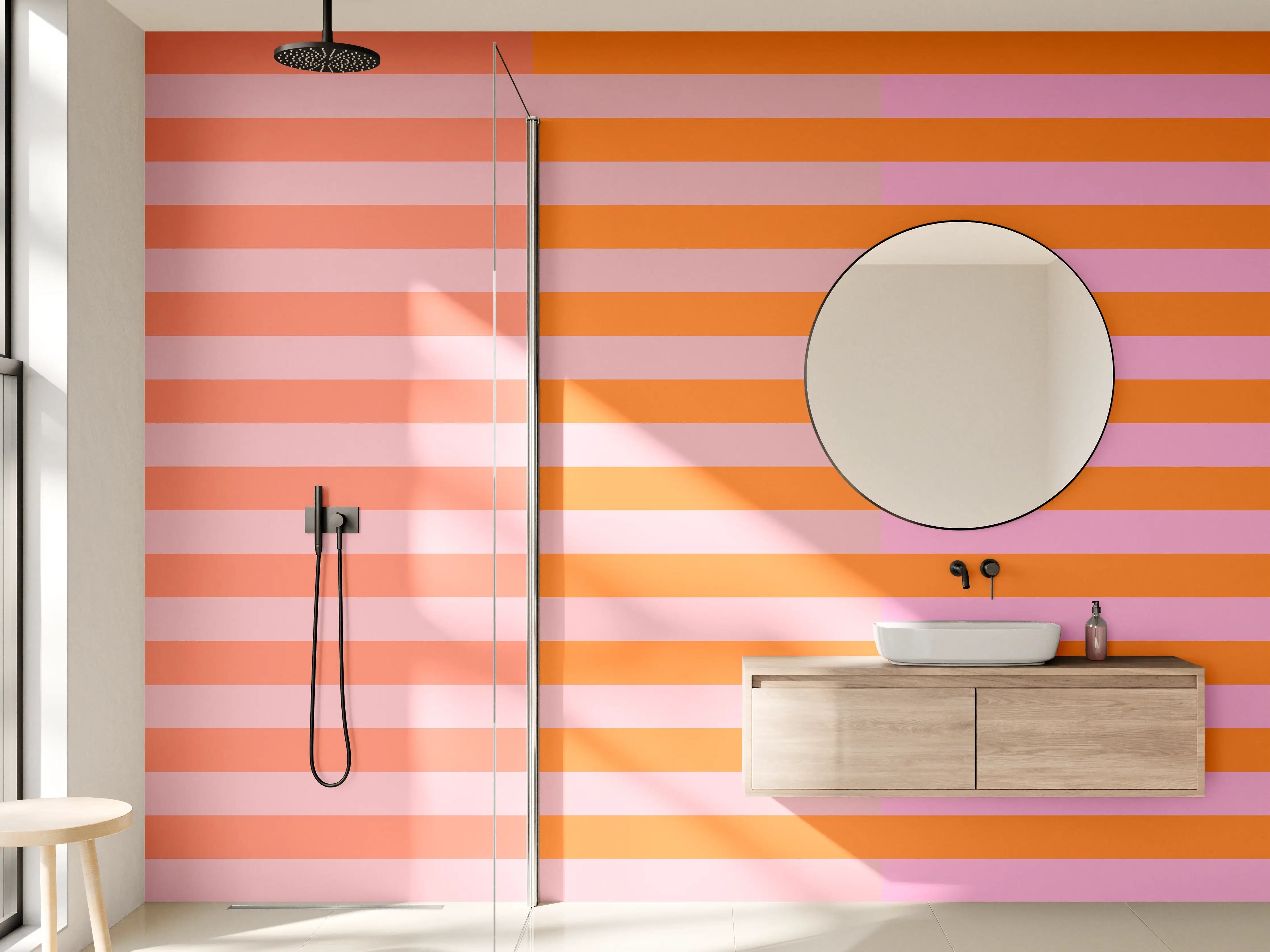 Wandverkleidung Bad - The Oranges - Multy Stripes - Coral