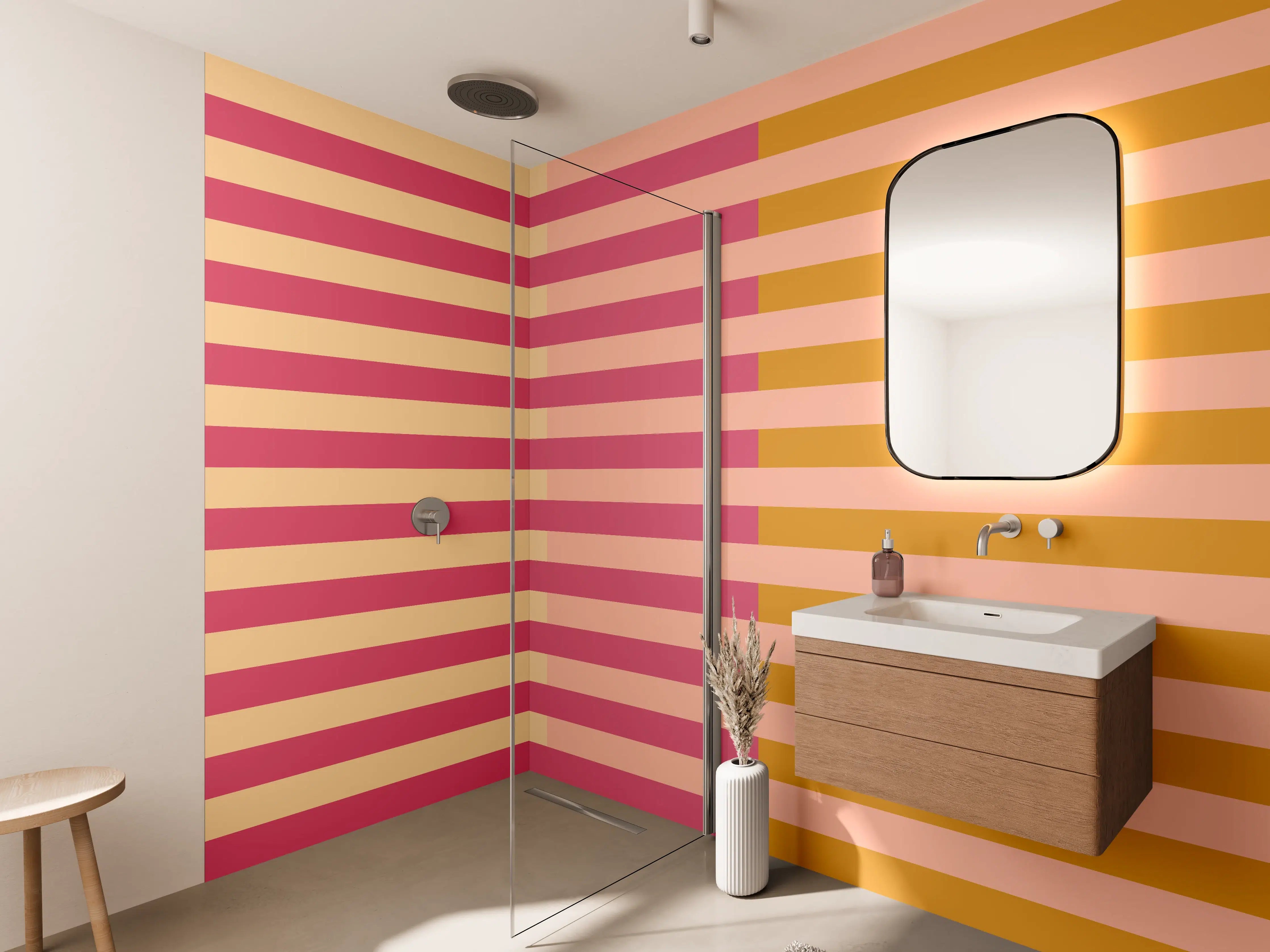 Wandverkleidung Bad - The Oranges - Multy Stripes - Cotton Candy