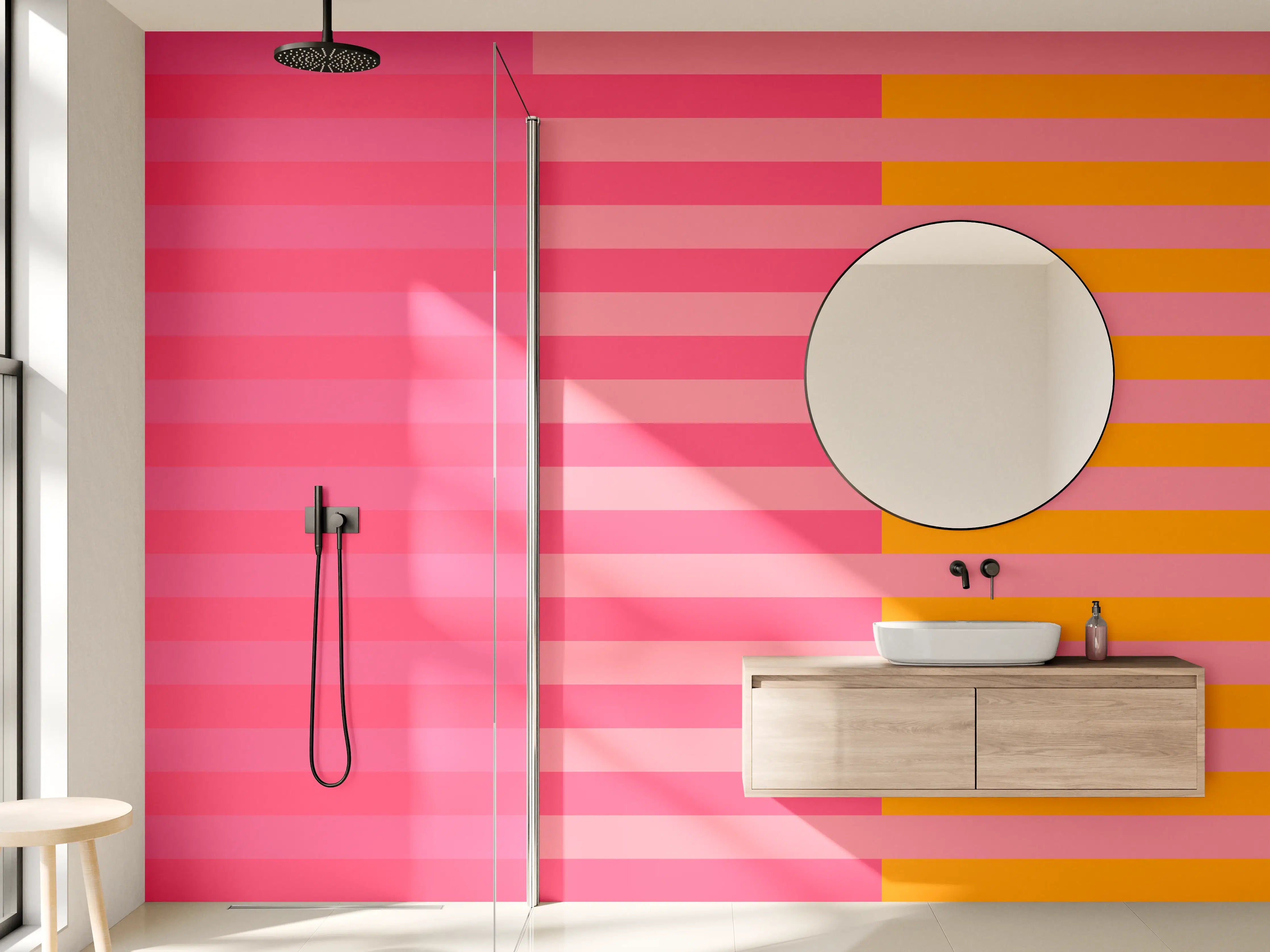 Wandverkleidung Bad - The Oranges - Multy Stripes - Raspberry