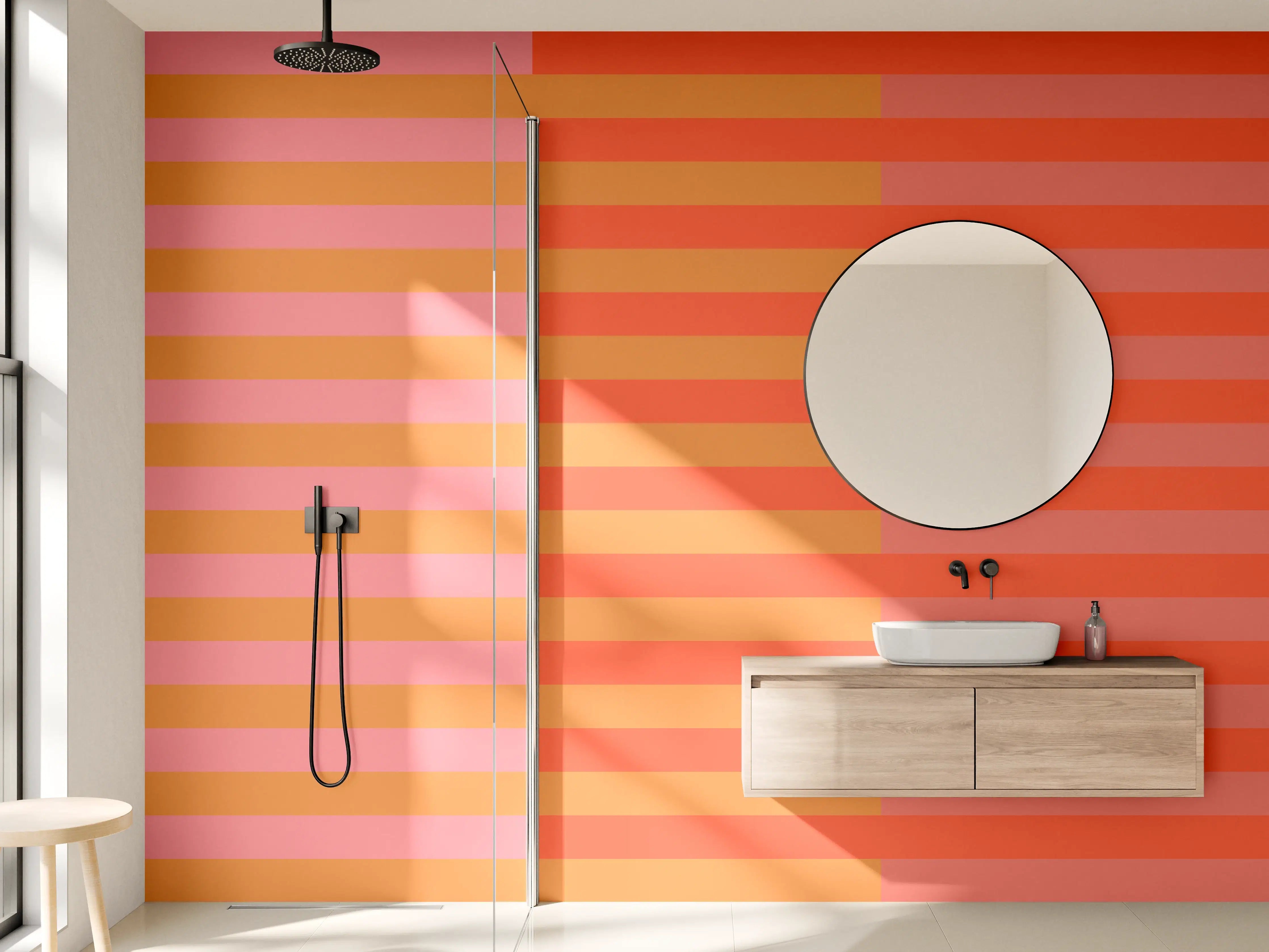 Wandverkleidung Bad - The Oranges - Multy Stripes - Salmon