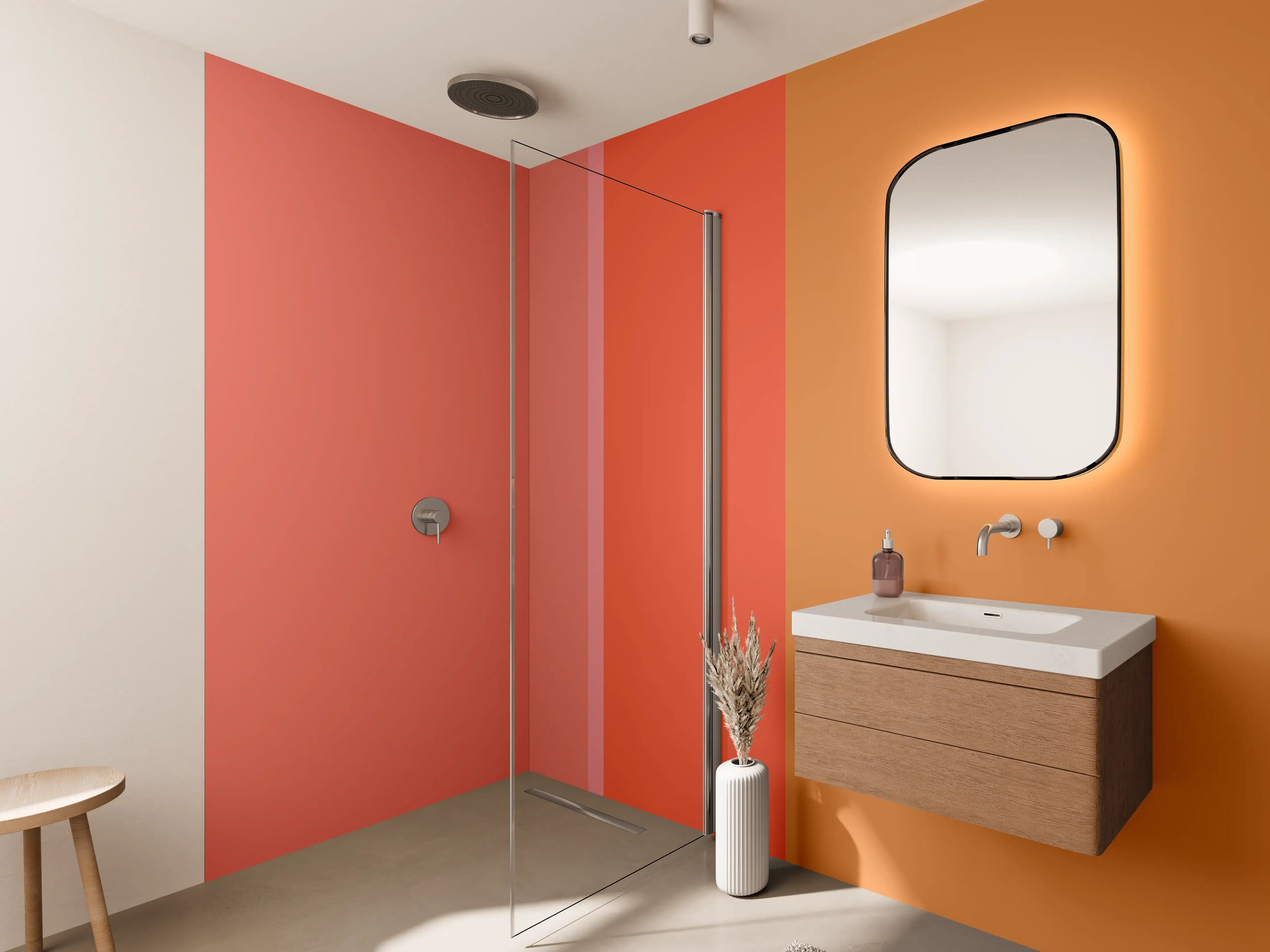 Wandverkleidung Bad - The Oranges - Vertical - Salmon