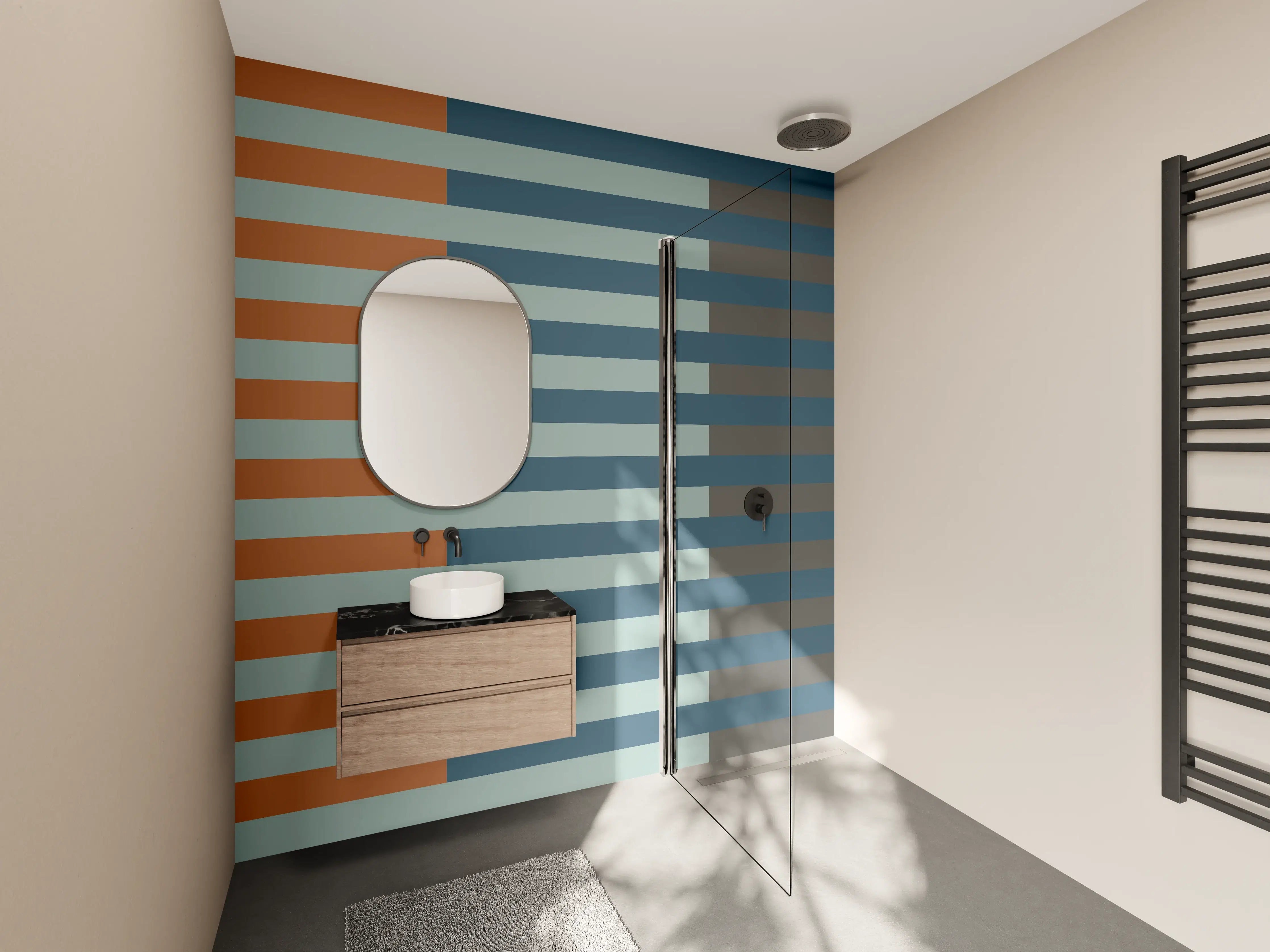Wandverkleidung Bad - The Retros - Multy Stripes - Jon
