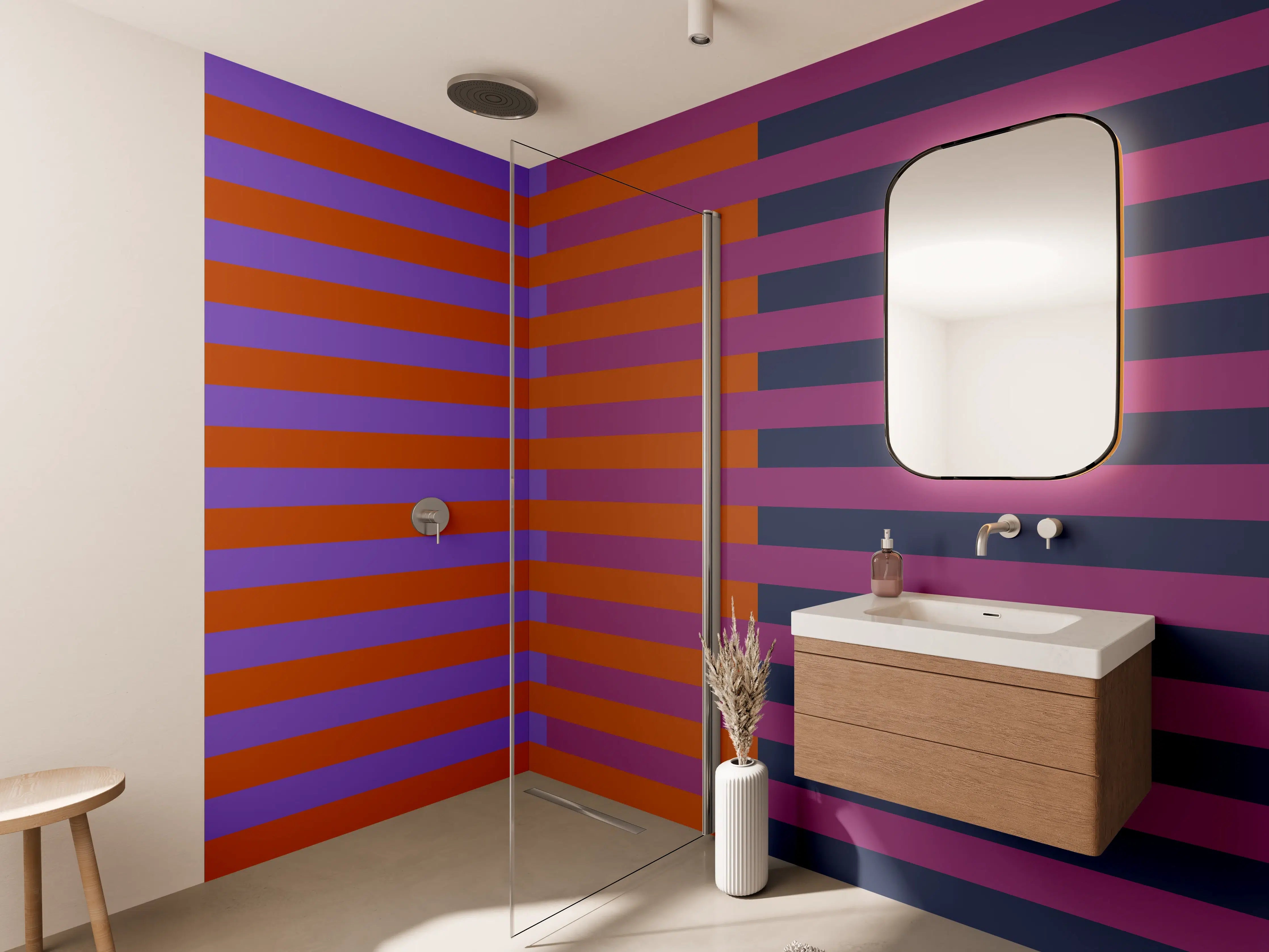 Wandverkleidung Bad - The Retros - Multy Stripes - Sansa