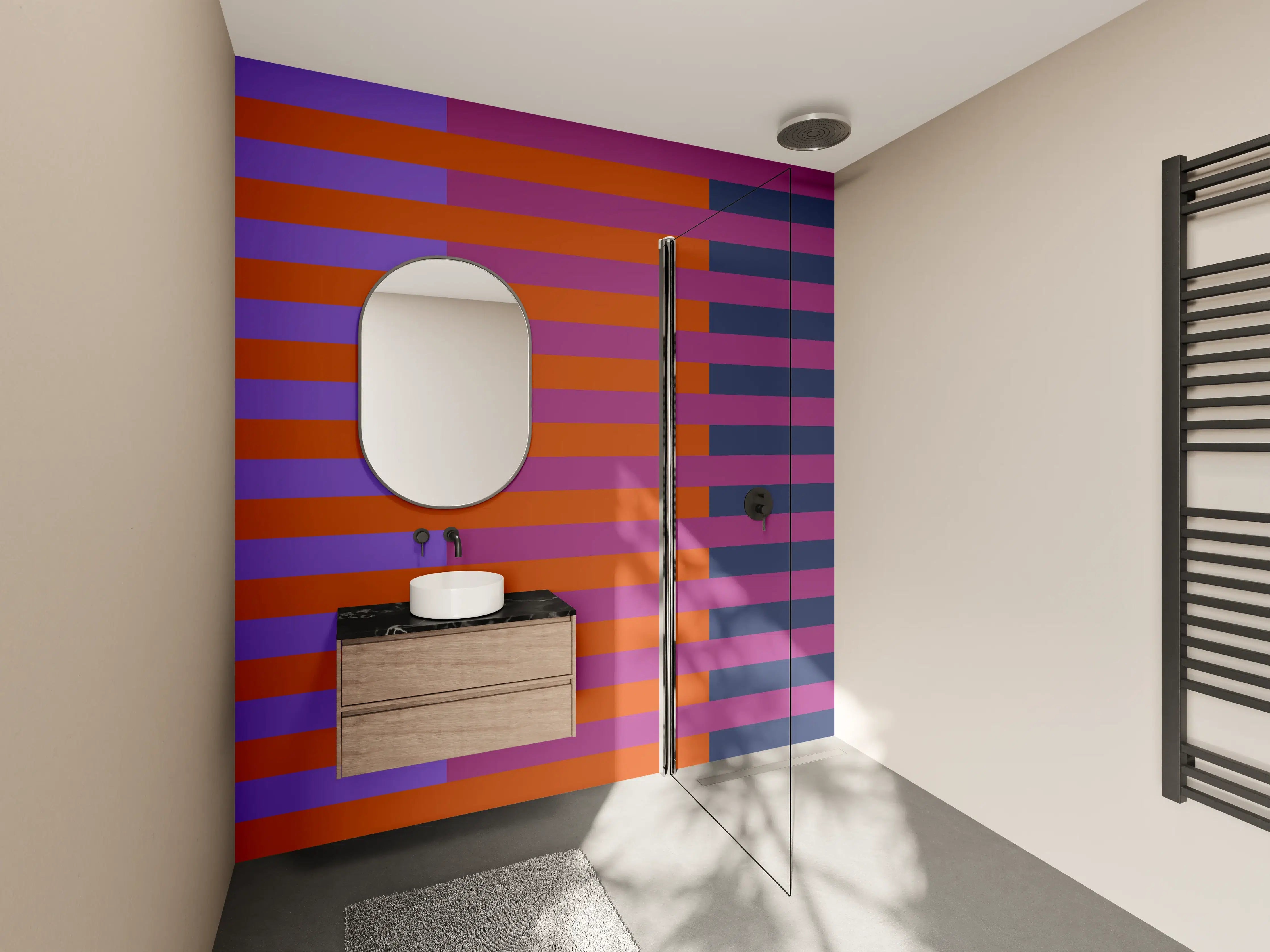 Wandverkleidung Bad - The Retros - Multy Stripes - Sansa