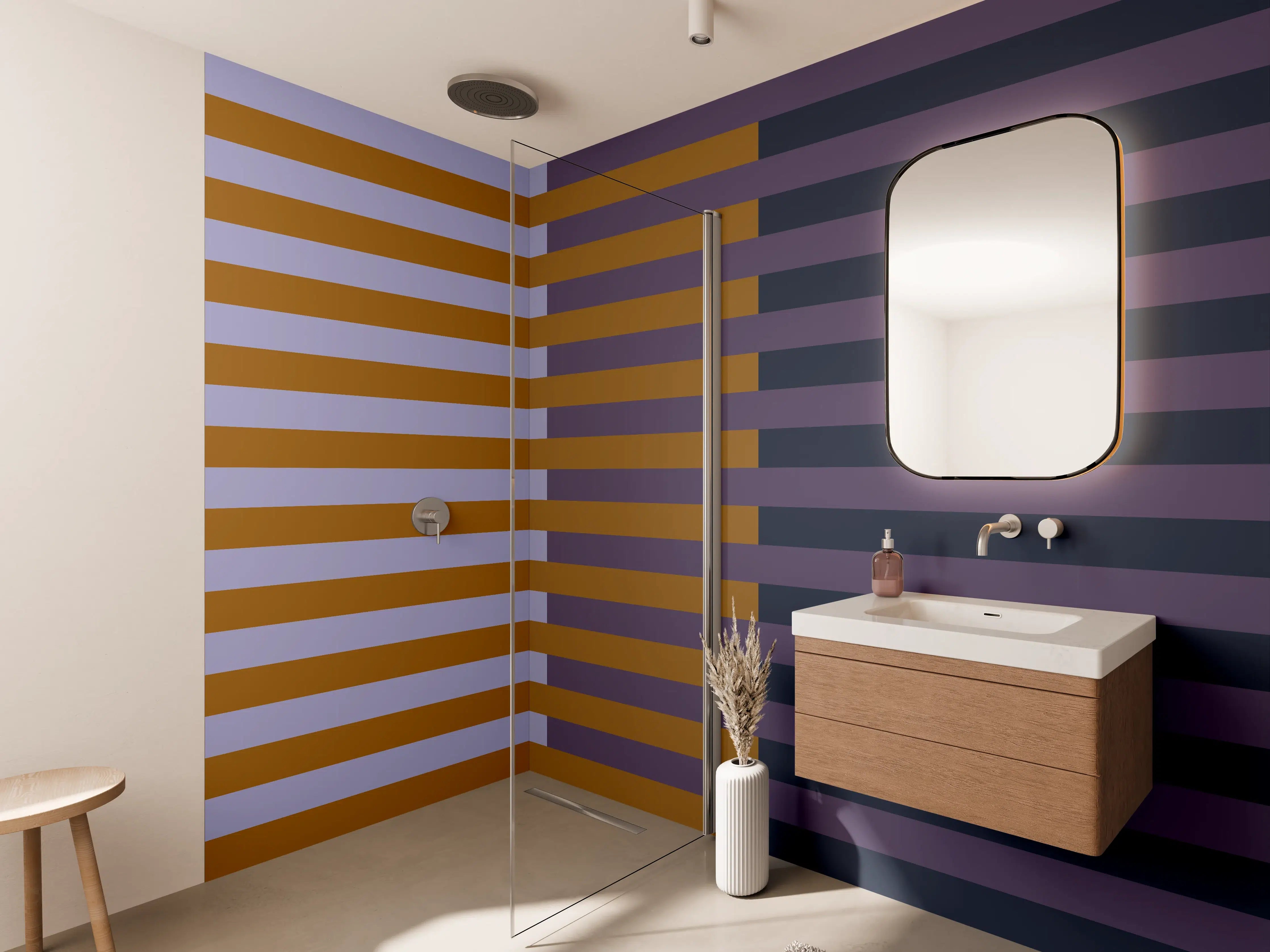 Wandverkleidung Bad - The Retros - Multy Stripes - Tyrion