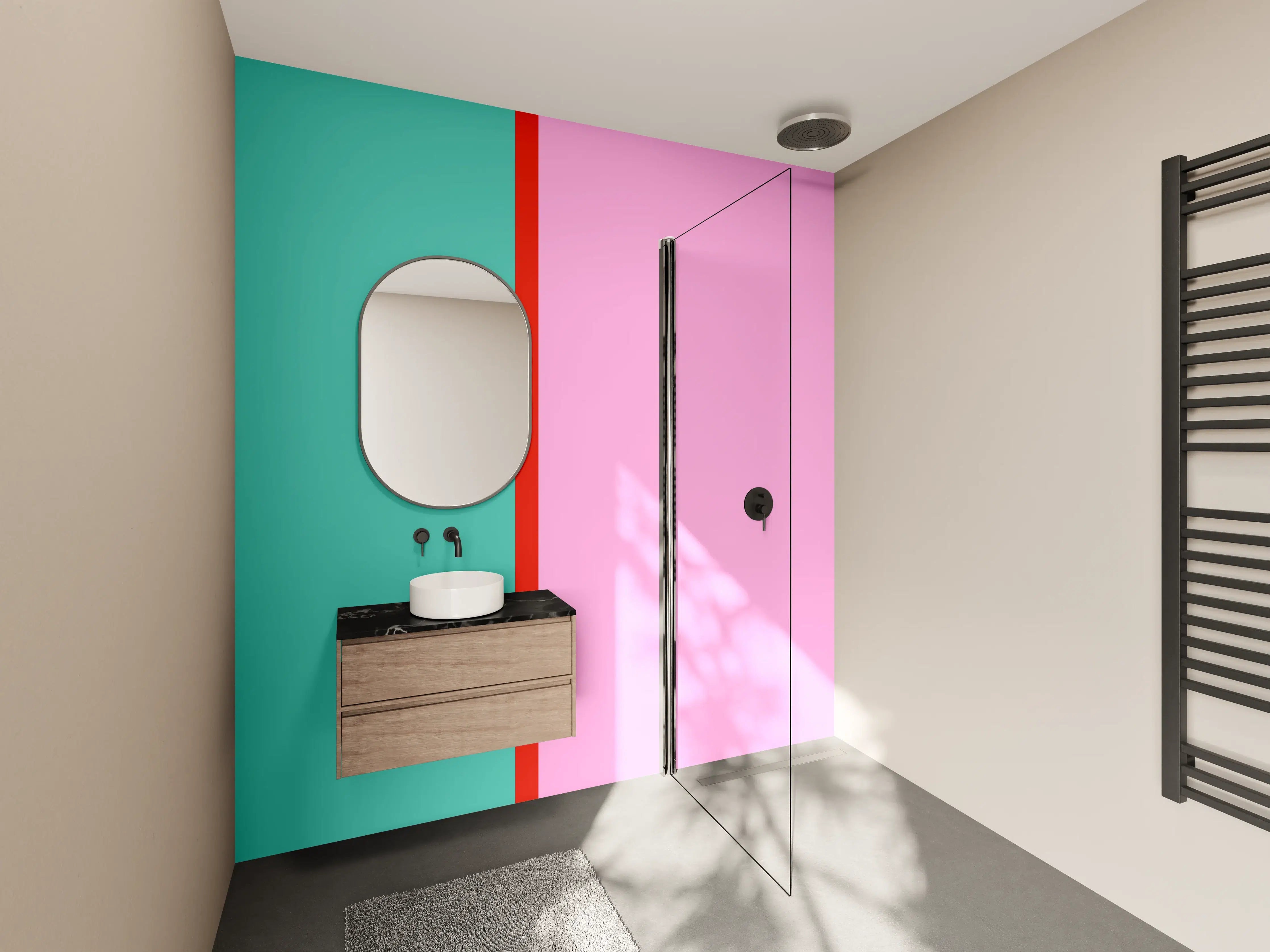 Wandverkleidung Bad - The Springs - Easy Vertikal - Peony