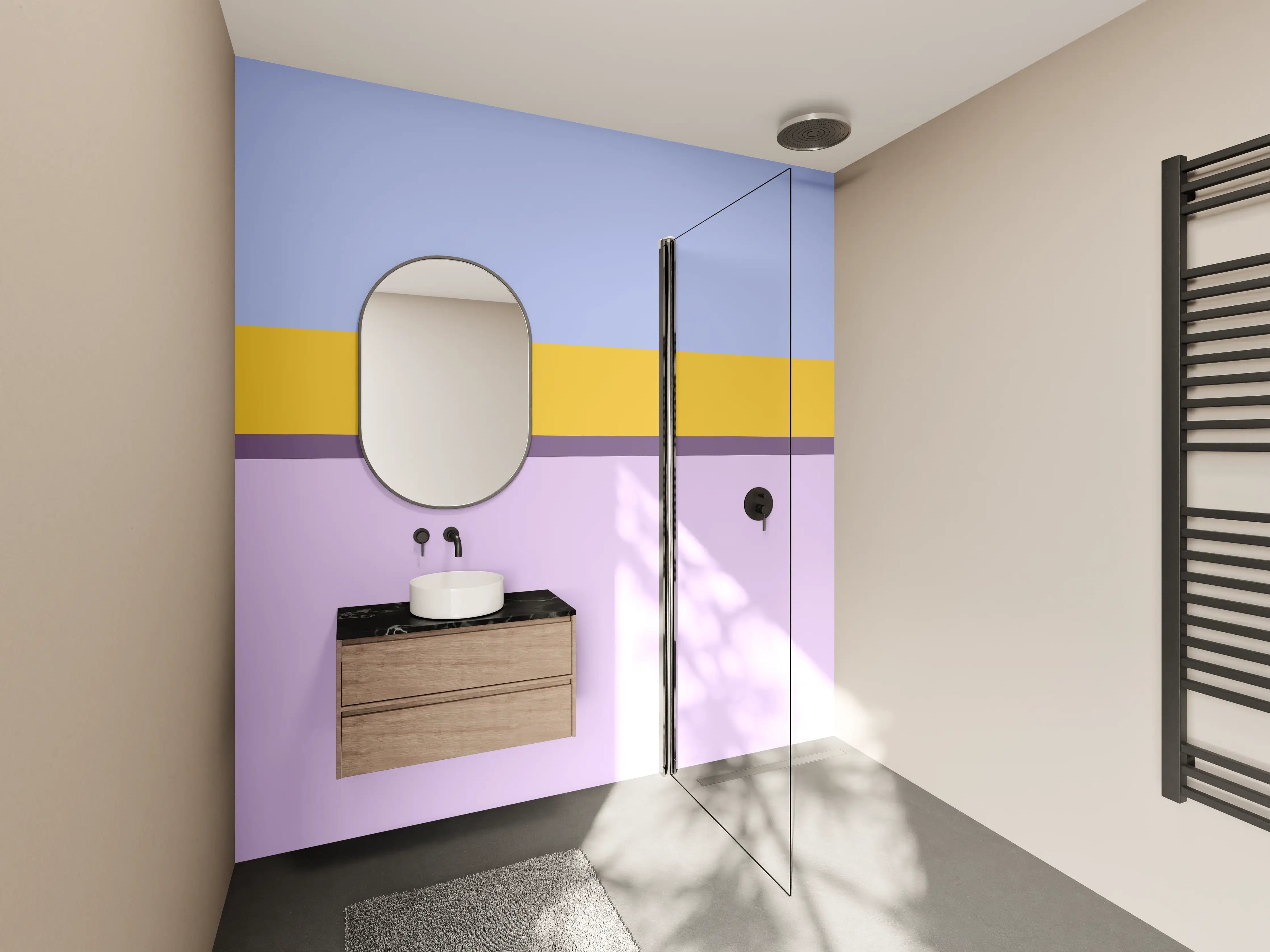 Wandverkleidung Bad - The Springs - Horizontal - Lilac