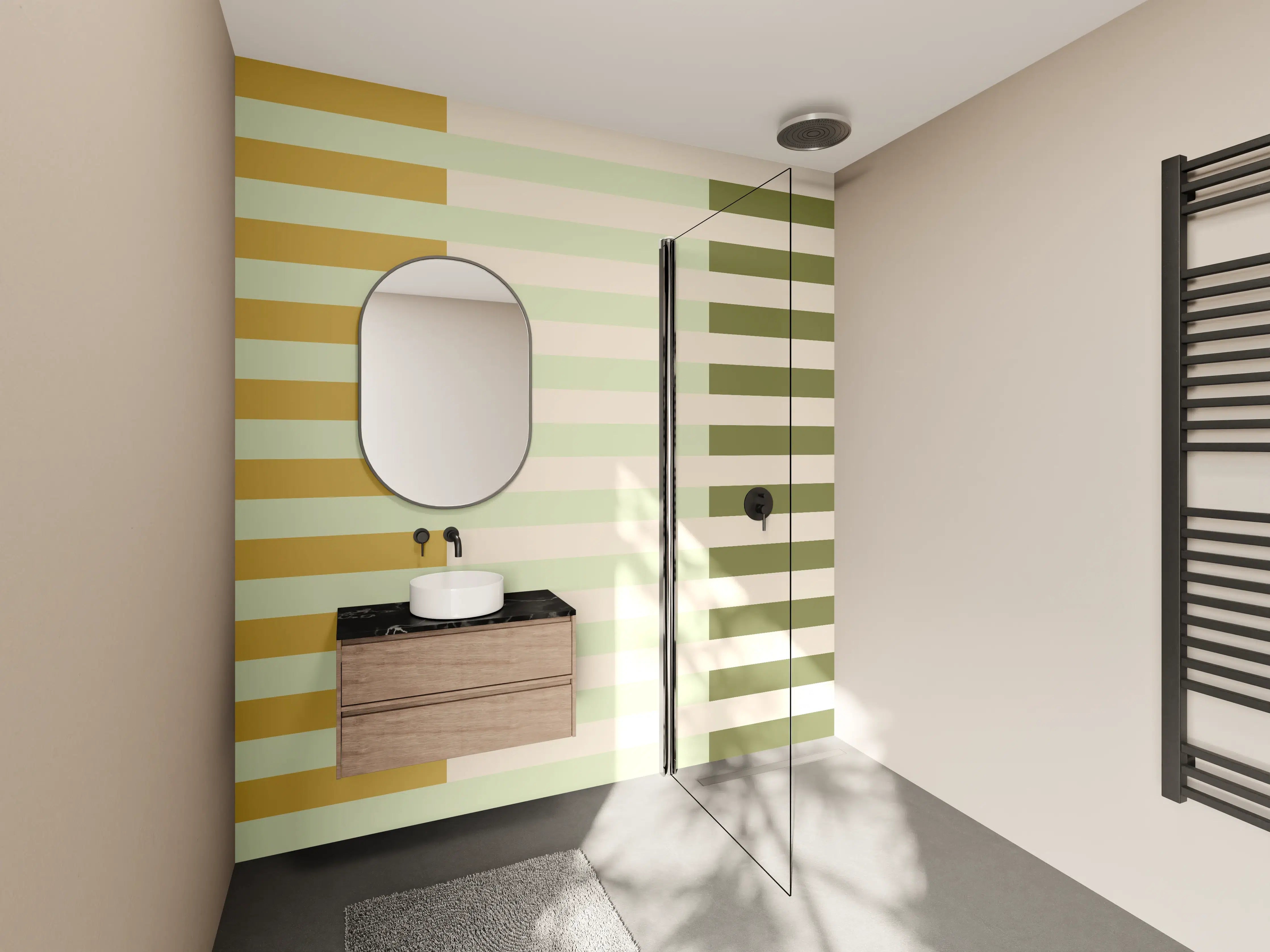 Wandverkleidung Bad - The Springs - Multy Stripes - Birch