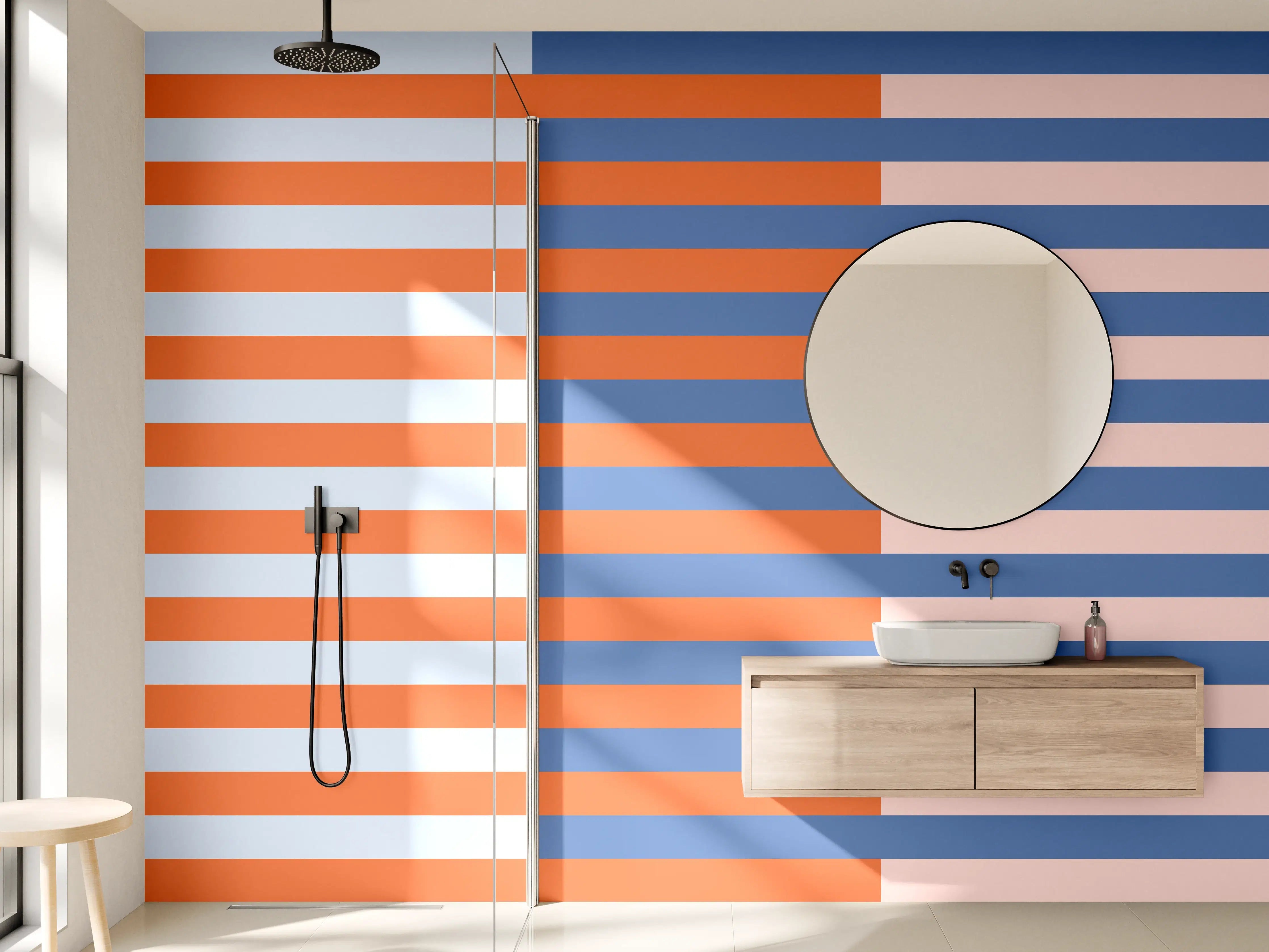 Wandverkleidung Bad - The Springs - Multy Stripes - Crocus