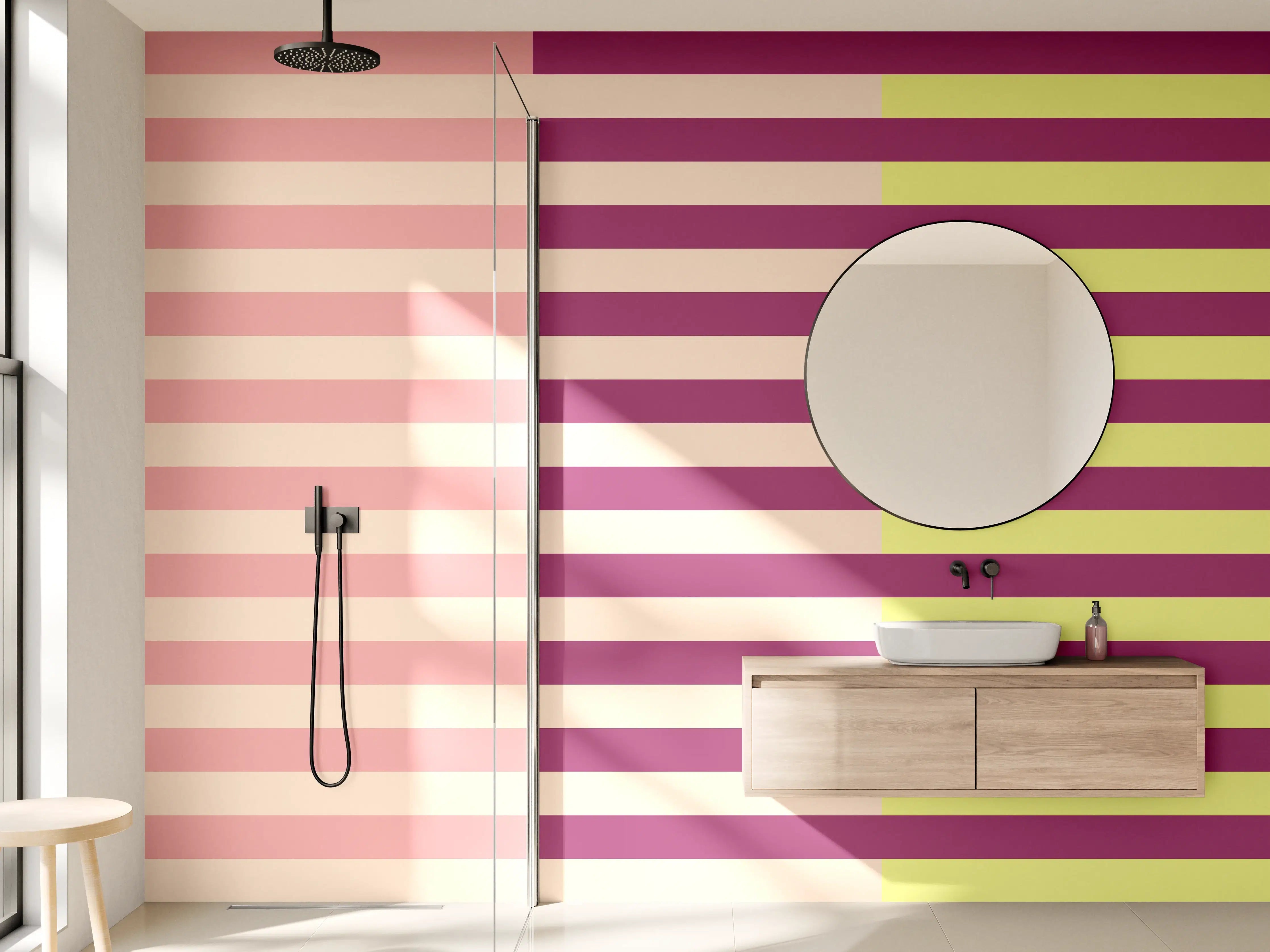 Wandverkleidung Bad - The Springs - Multy Stripes - Tulip
