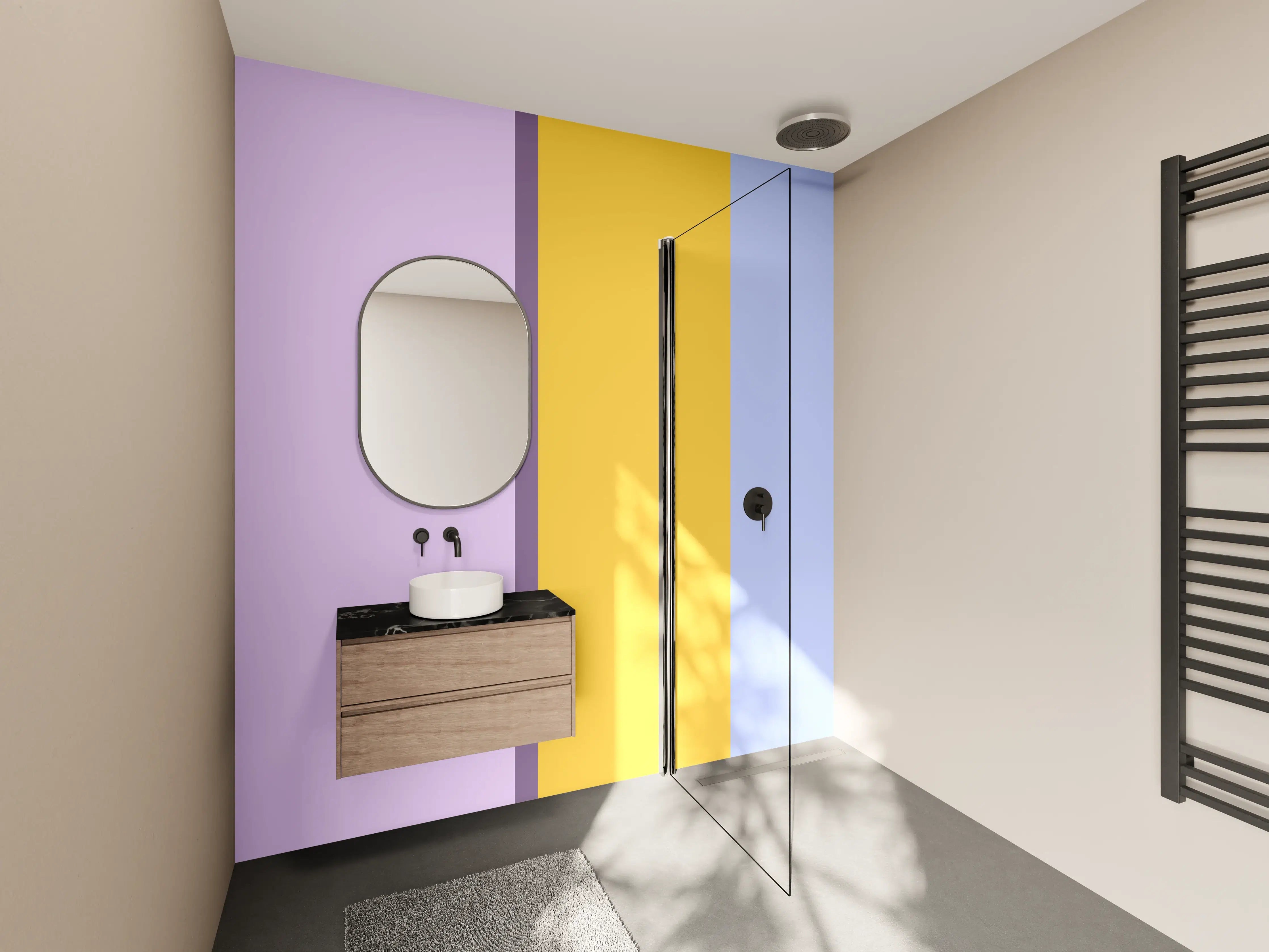 Wandverkleidung Bad - The Springs - Vertikal - Lilac