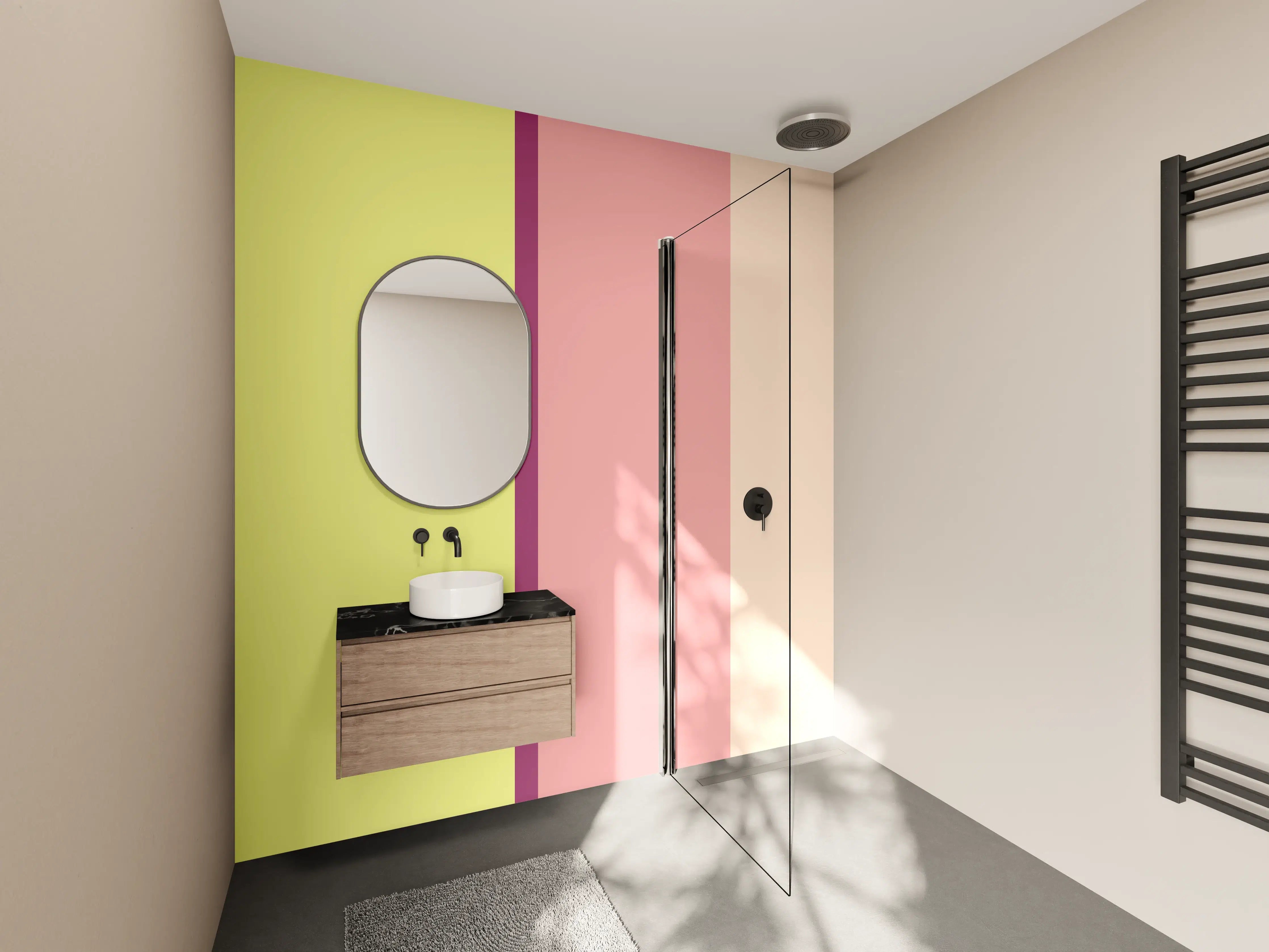 Wandverkleidung Bad - The Springs - Vertikal - Tulip