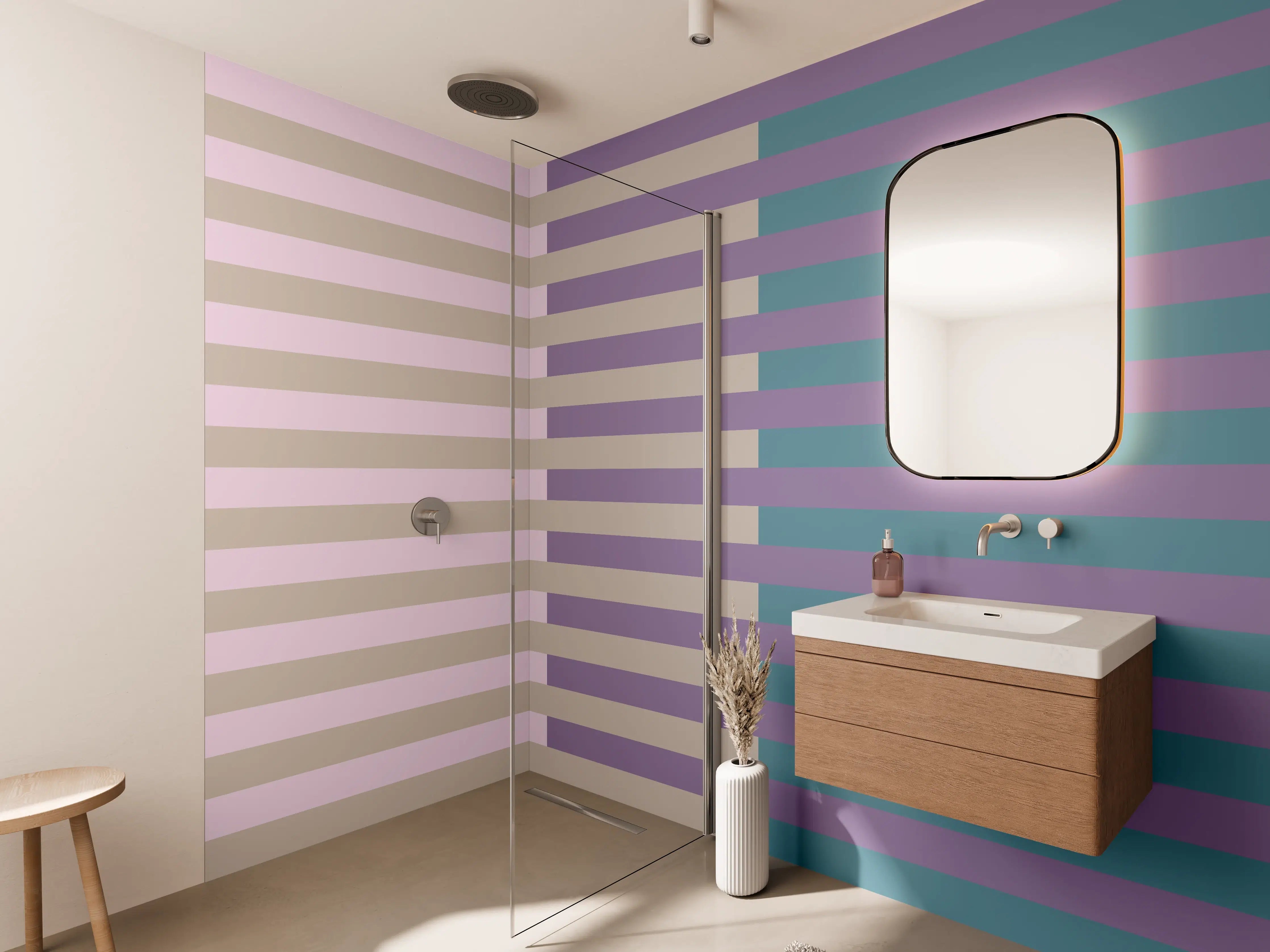 Wandverkleidung Bad - The Vintages - Multy Stripes - Daphne
