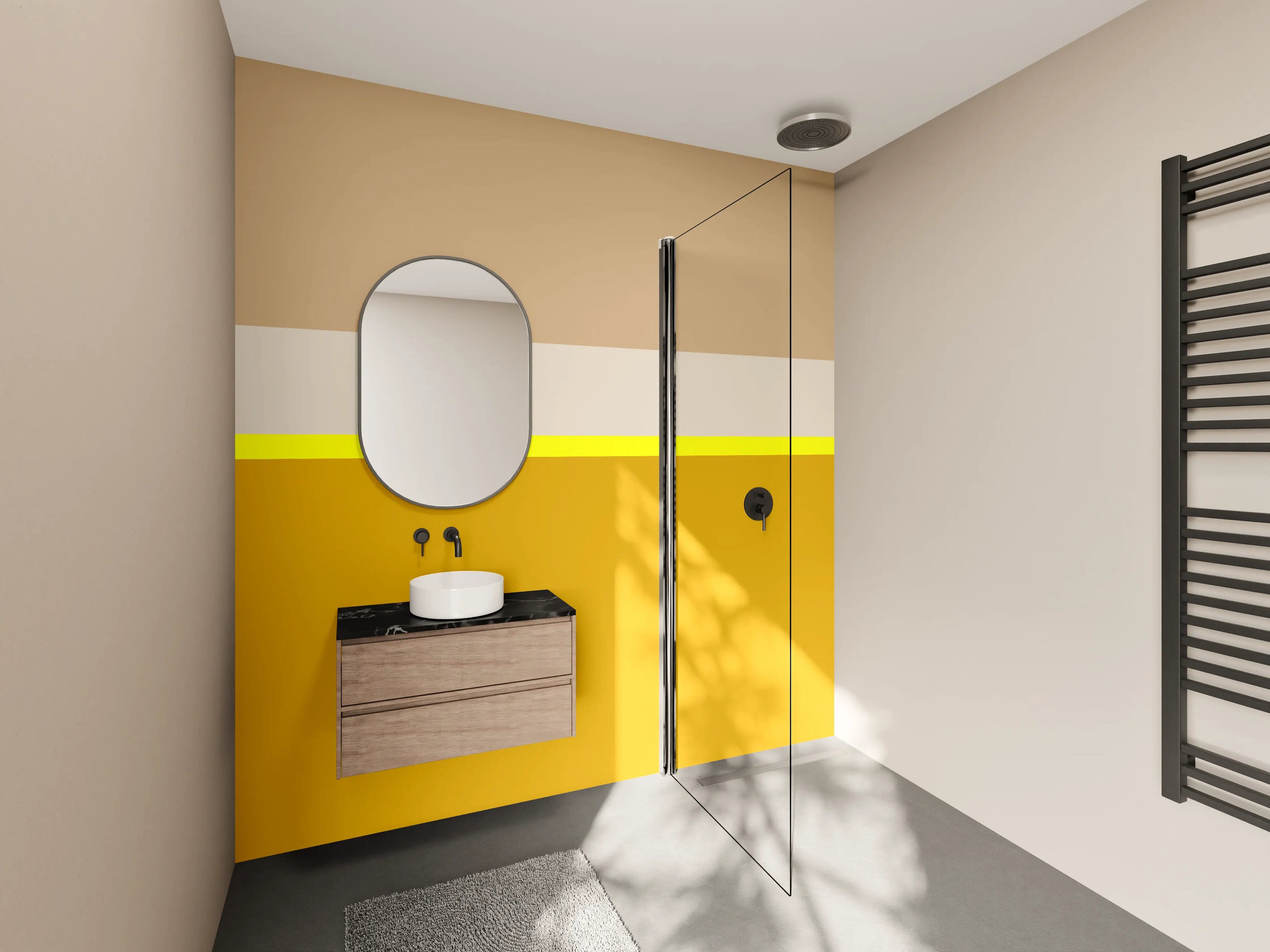 Wandverkleidung Bad - The Yellows - Horizontal - Buttercup