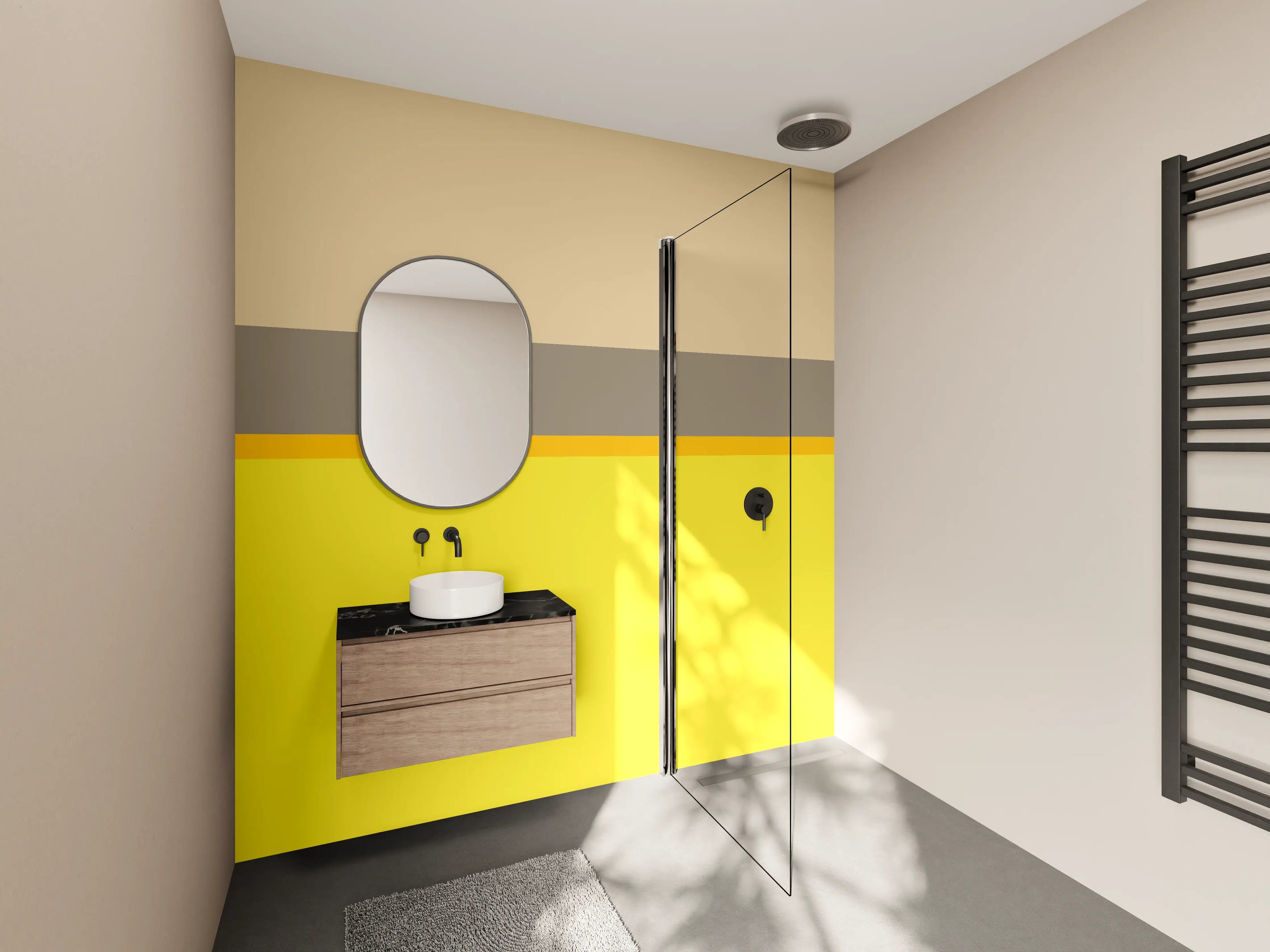 Wandverkleidung Bad - The Yellows - Horizontal - Honey