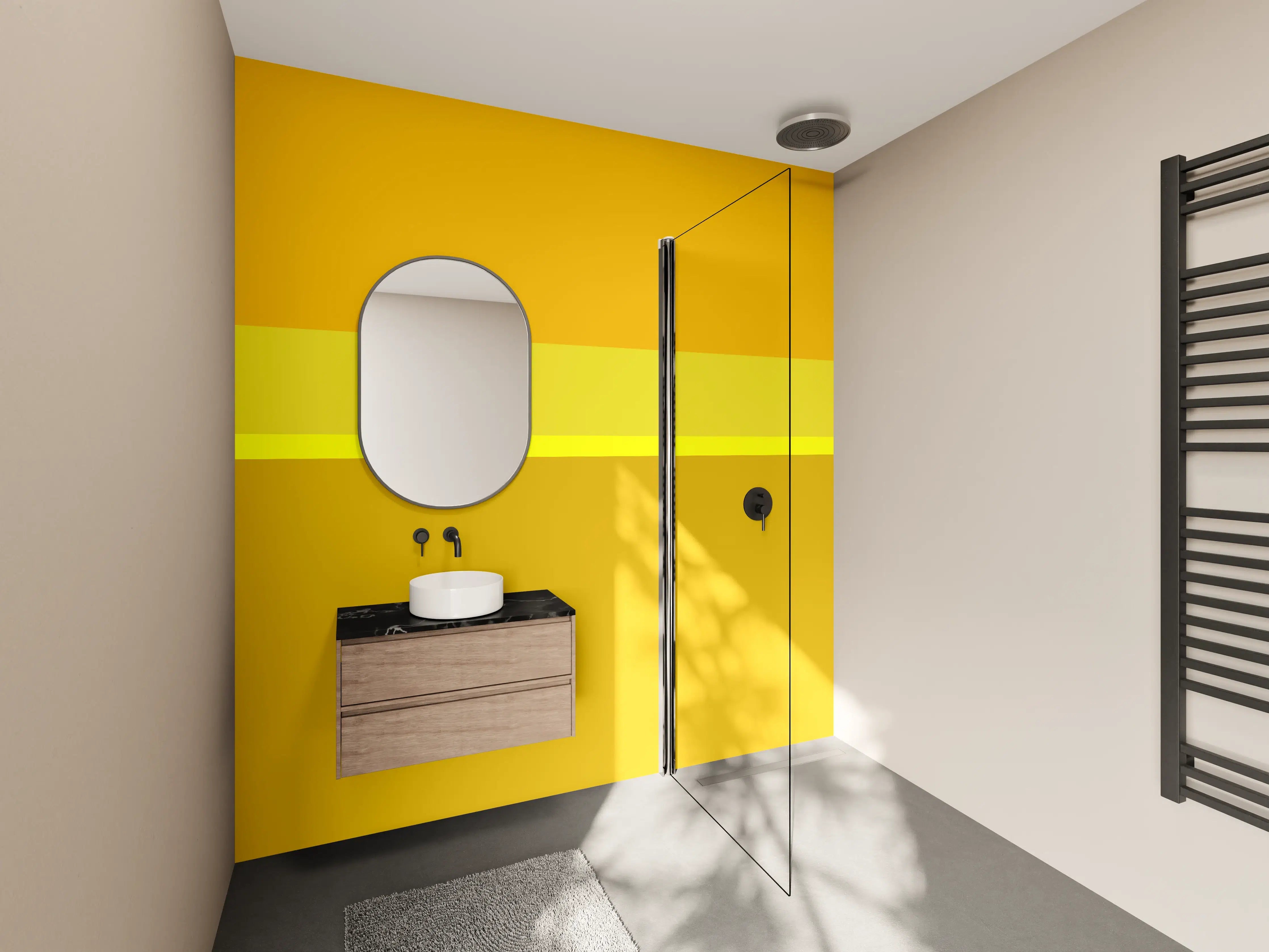 Wandverkleidung Bad - The Yellows - Horizontal - Lemon