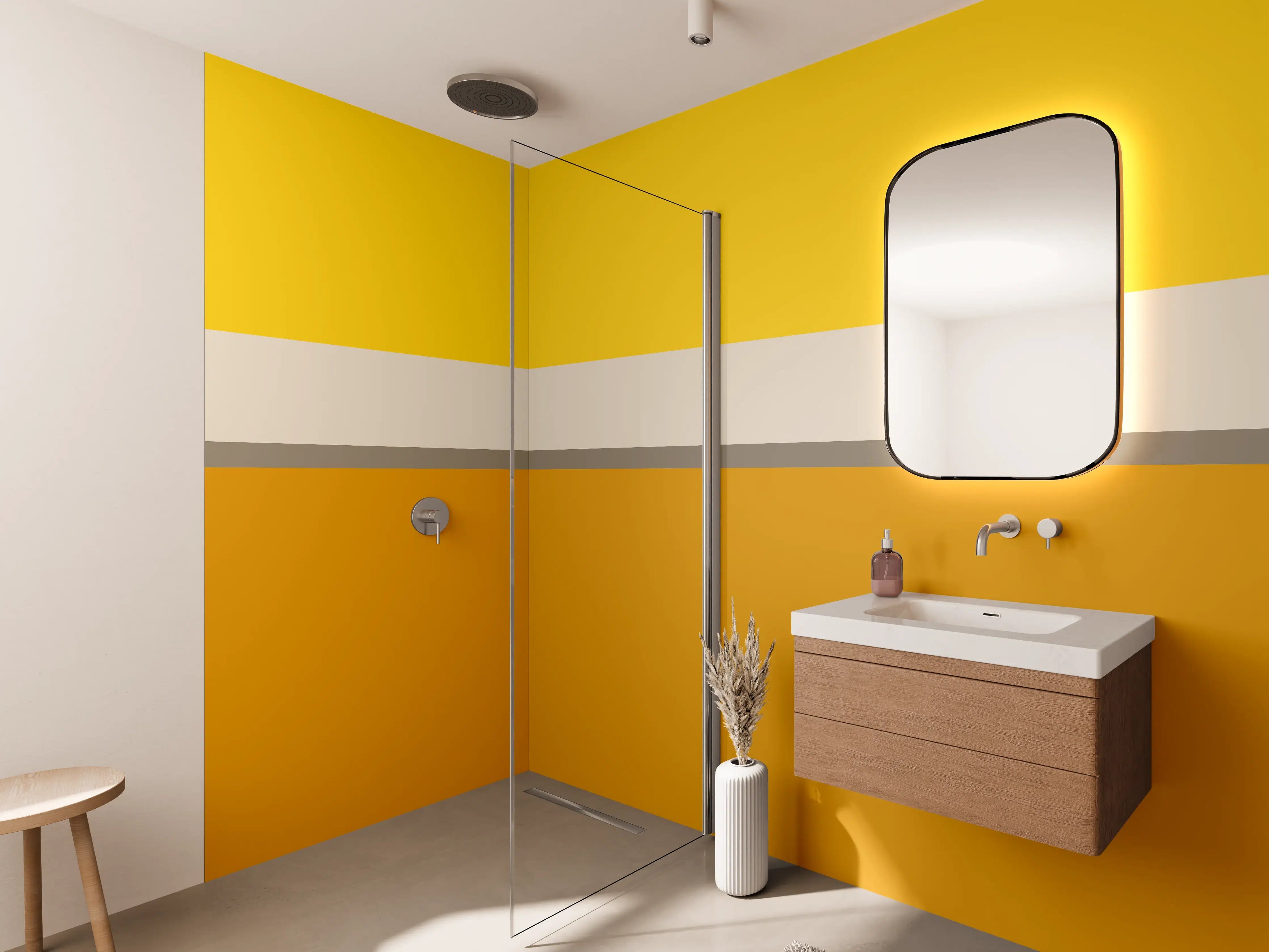 Wandverkleidung Bad - The Yellows - Horizontal - Saffron