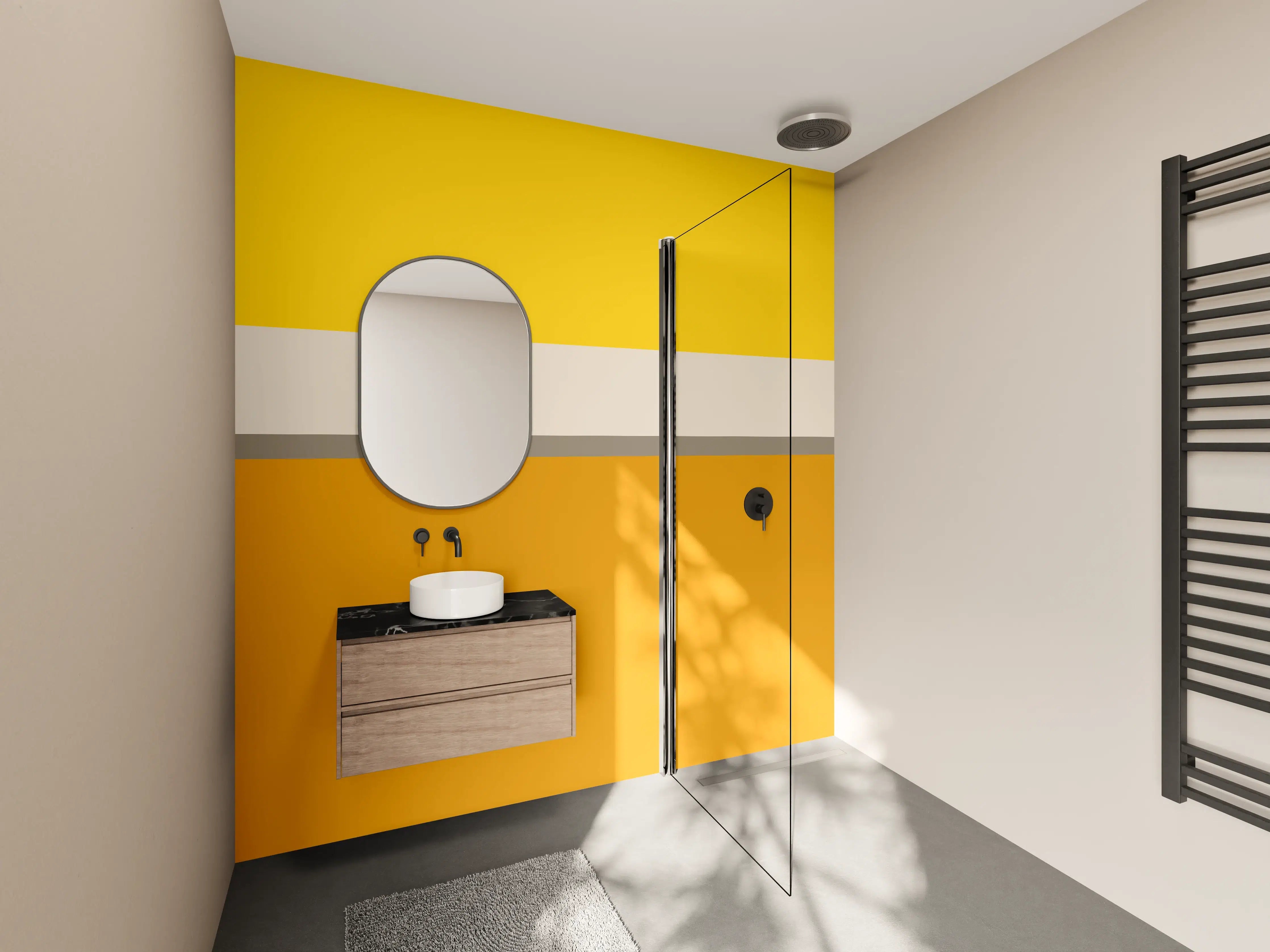 Wandverkleidung Bad - The Yellows - Horizontal - Saffron
